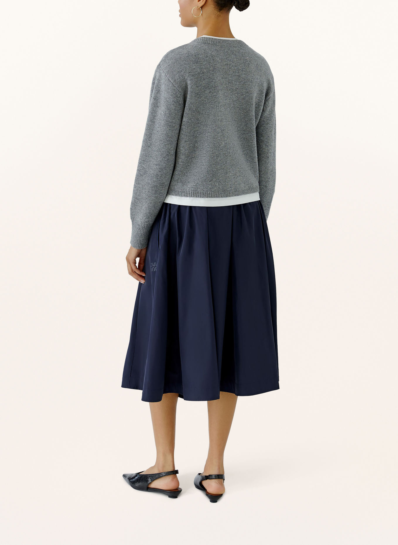 oui Pulls en mélange de matières: GRIS / BLANC