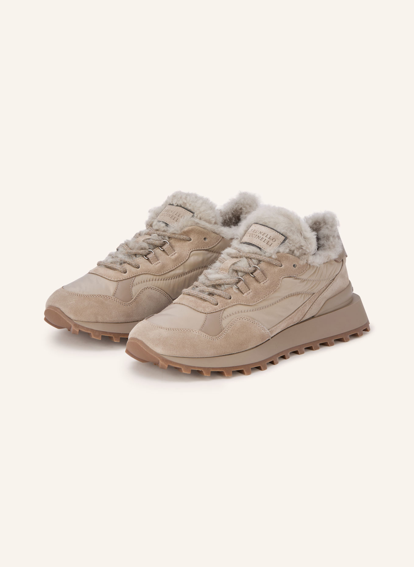 BRUNELLO CUCINELLI Sneakers: LIGHT GRAY / GRAY