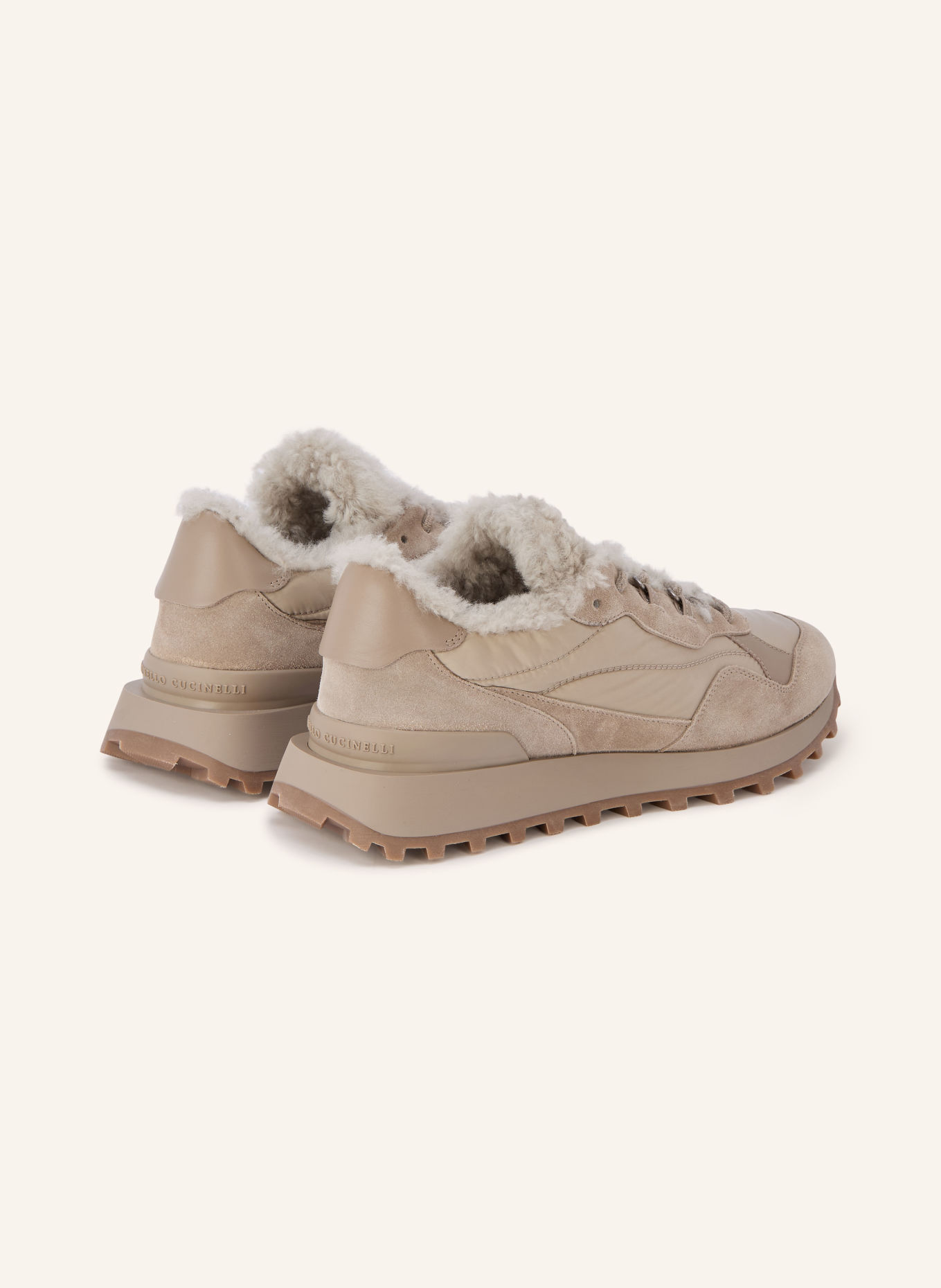 BRUNELLO CUCINELLI Sneakers: LIGHT GRAY / GRAY