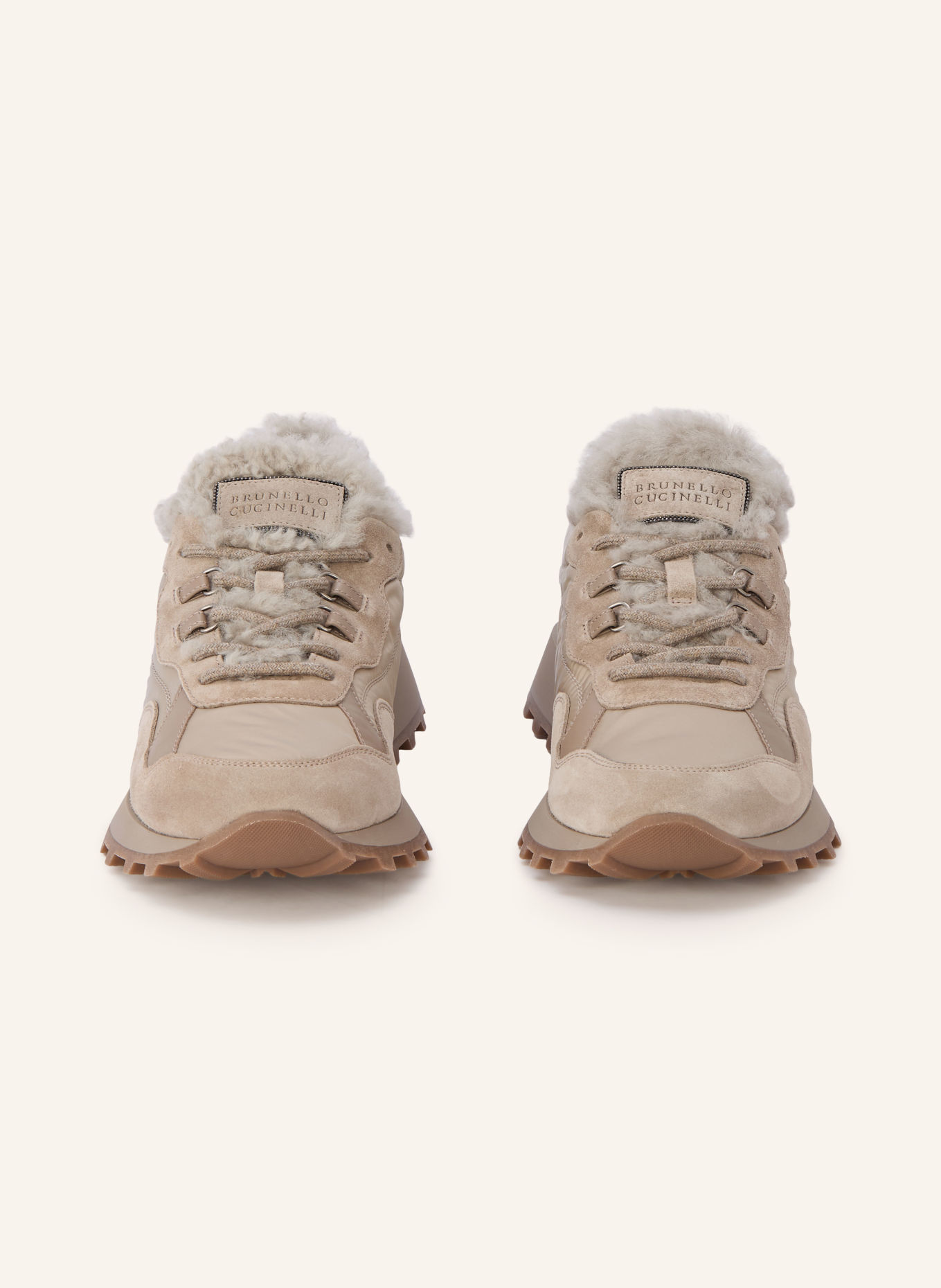 BRUNELLO CUCINELLI Sneakers: LIGHT GRAY / GRAY