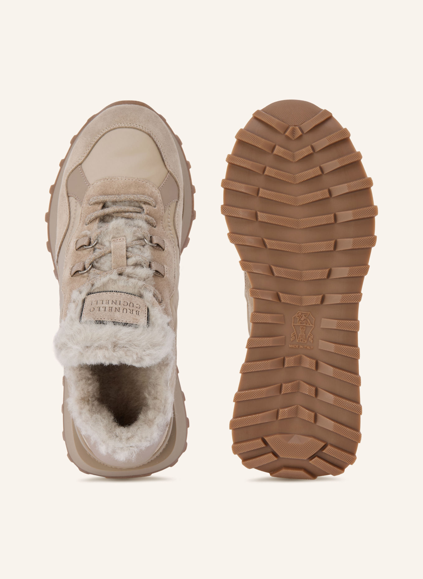 BRUNELLO CUCINELLI Sneakers: LIGHT GRAY / GRAY