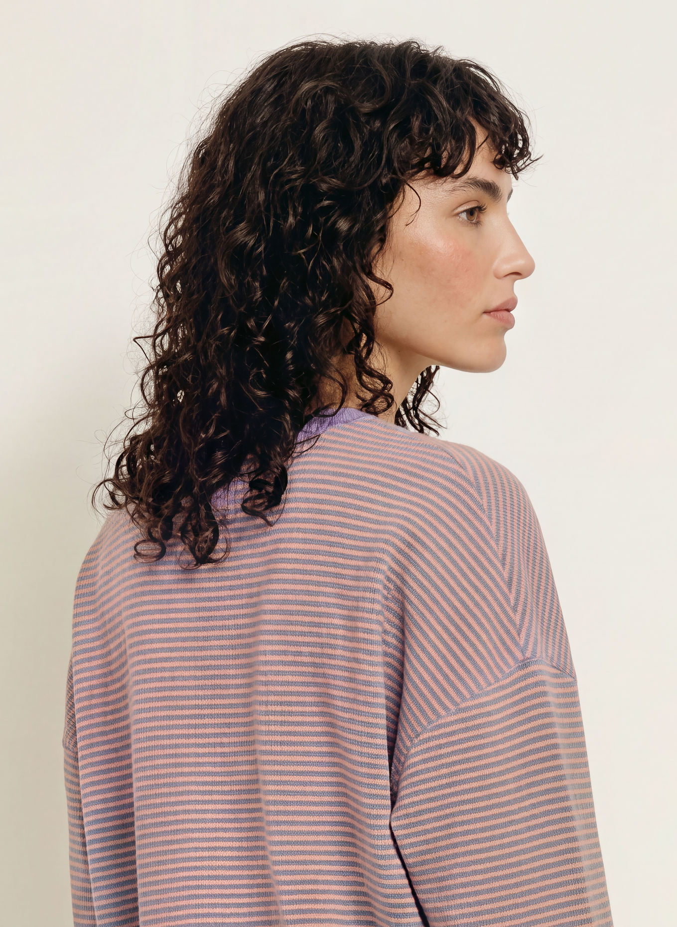 American Vintage Terry Cloth Shirt FUXOW: PURPLE / YELLOW
