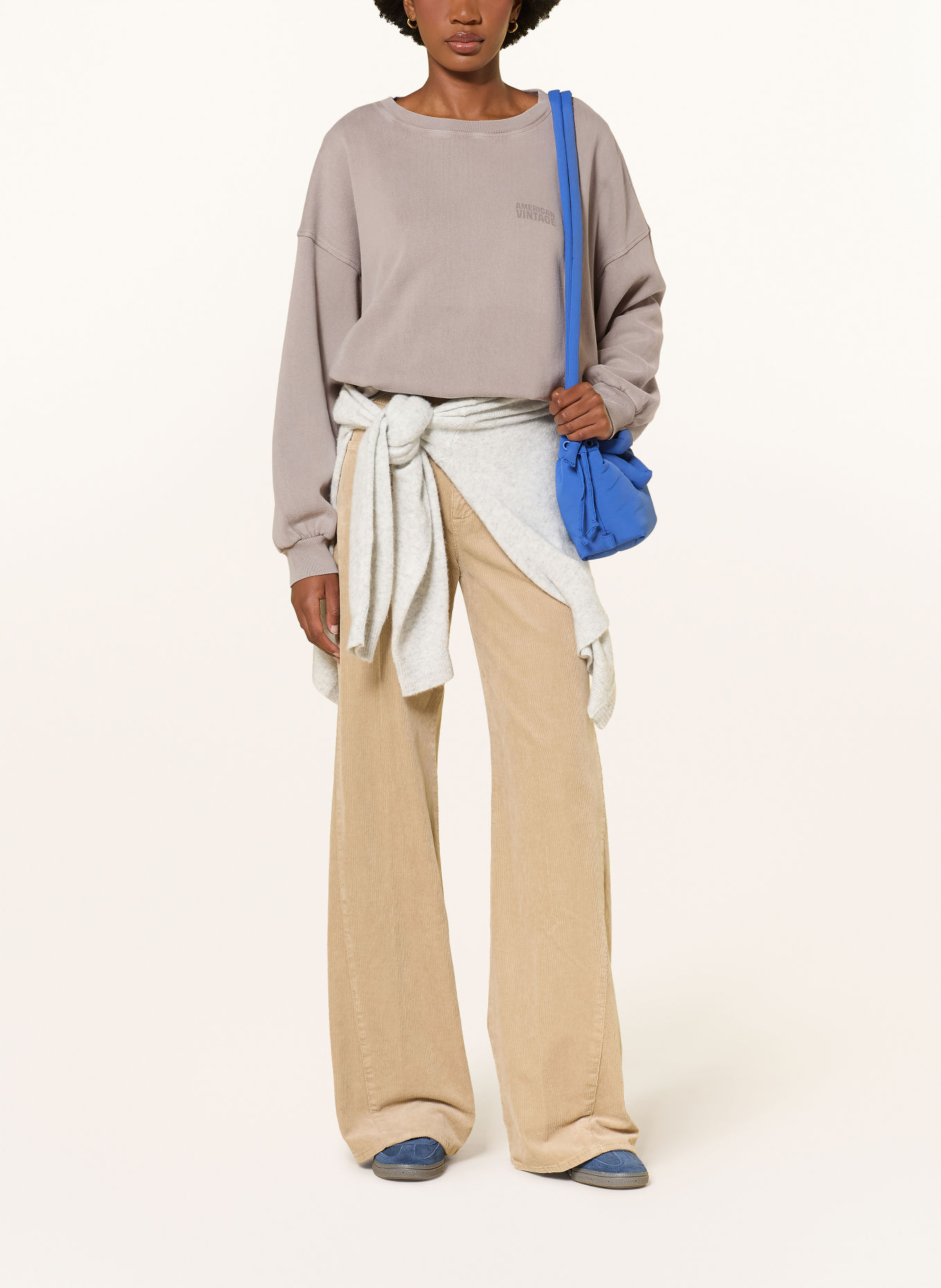 American Vintage Bluza JITBAY: SZAROBRĄZOWY