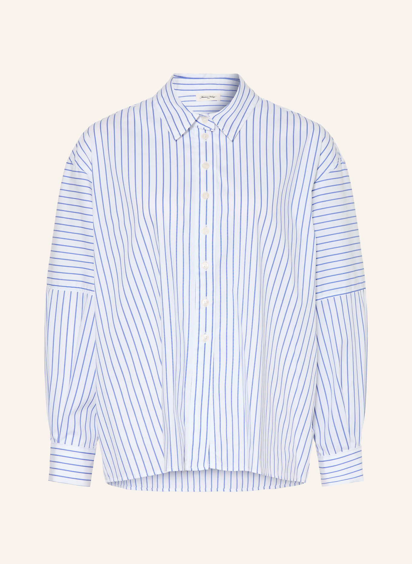 American Vintage Overhemdblouse NURWAY: WIT / BLAUW