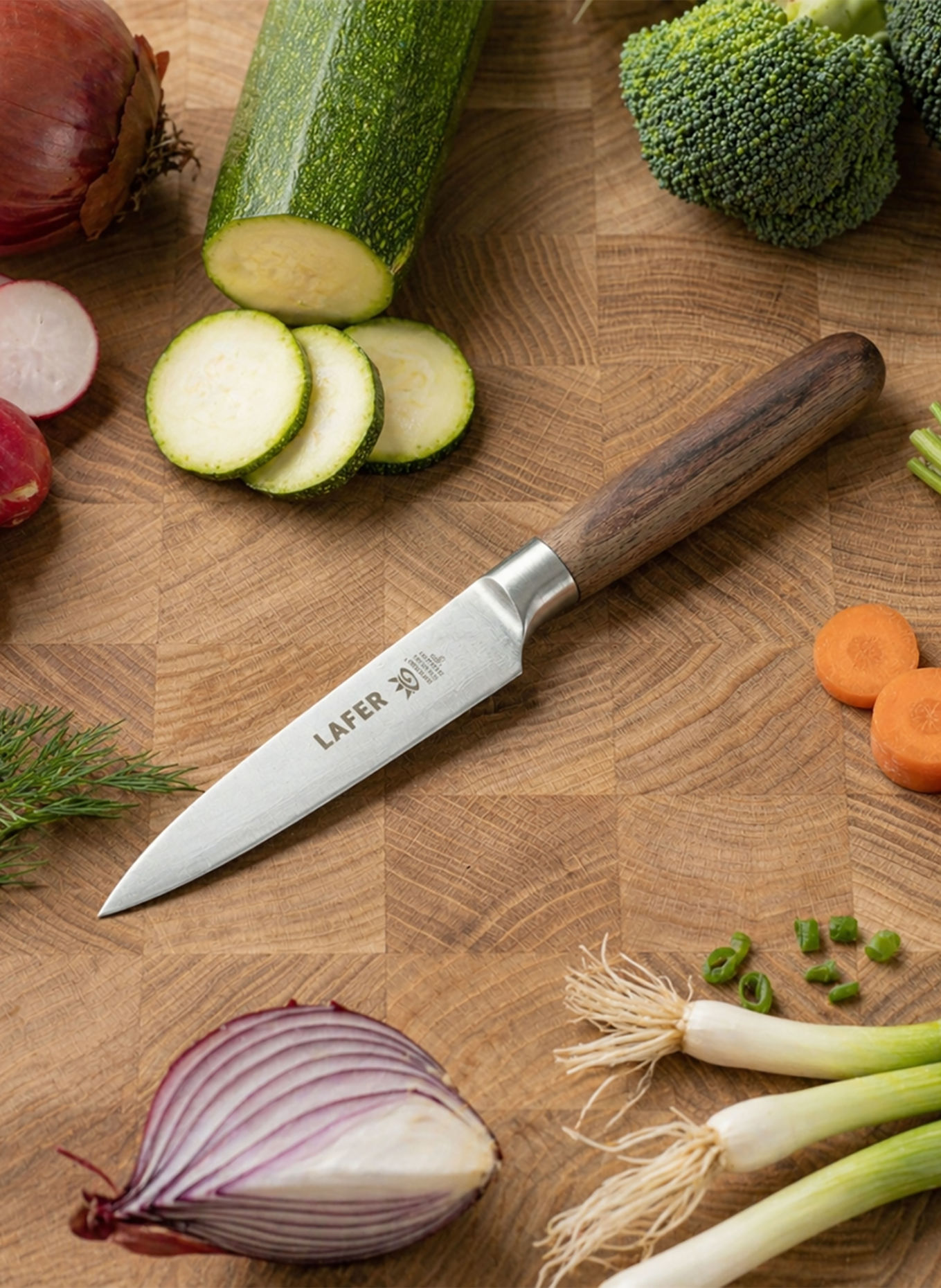 JOHANN LAFER EDITION Gemüsemesser: SILBER / BRAUN