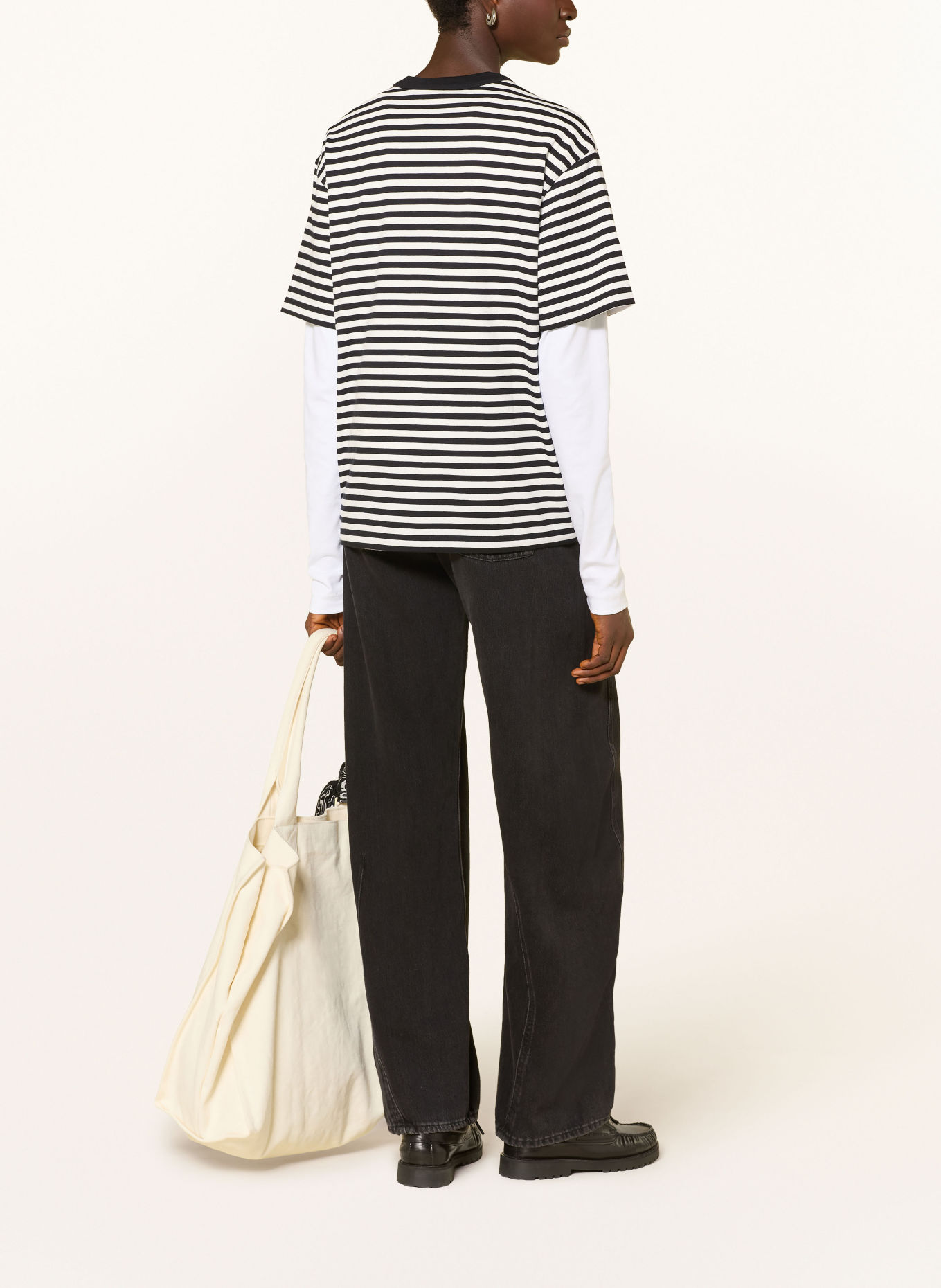 carhartt WIP ESSY T-shirt: BLACK / WHITE