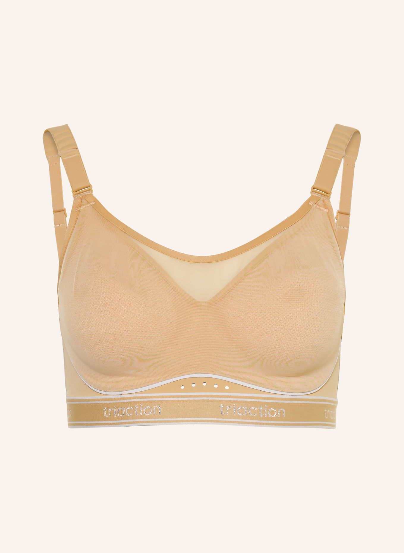 Triumph Sport-bh TRIACTION CARDIO BREEZE met mesh: BEIGE