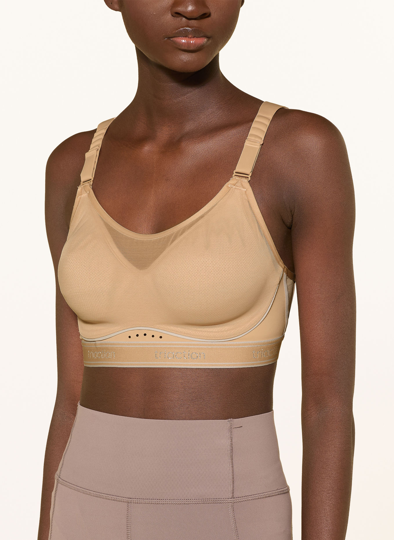 Triumph Sport-bh TRIACTION CARDIO BREEZE met mesh: BEIGE