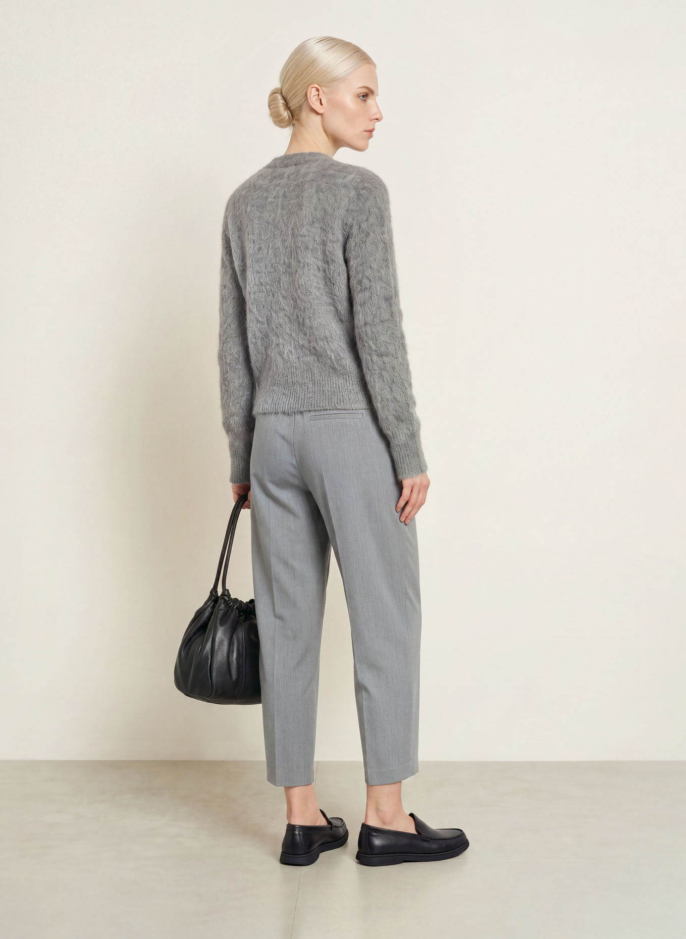 someday Strickjacke TULINDA mit Alpaka: GRAU