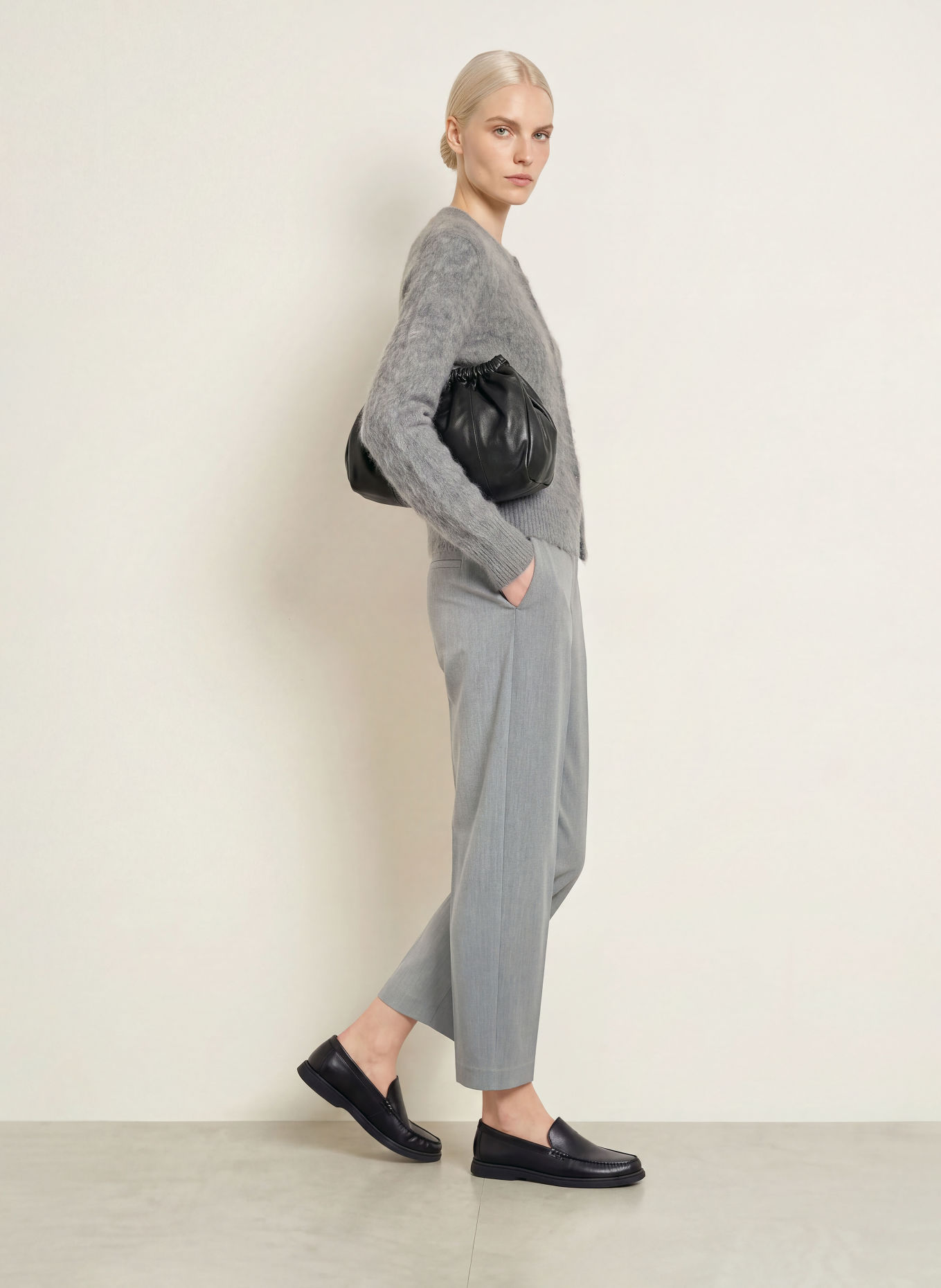 someday Strickjacke TULINDA mit Alpaka: GRAU