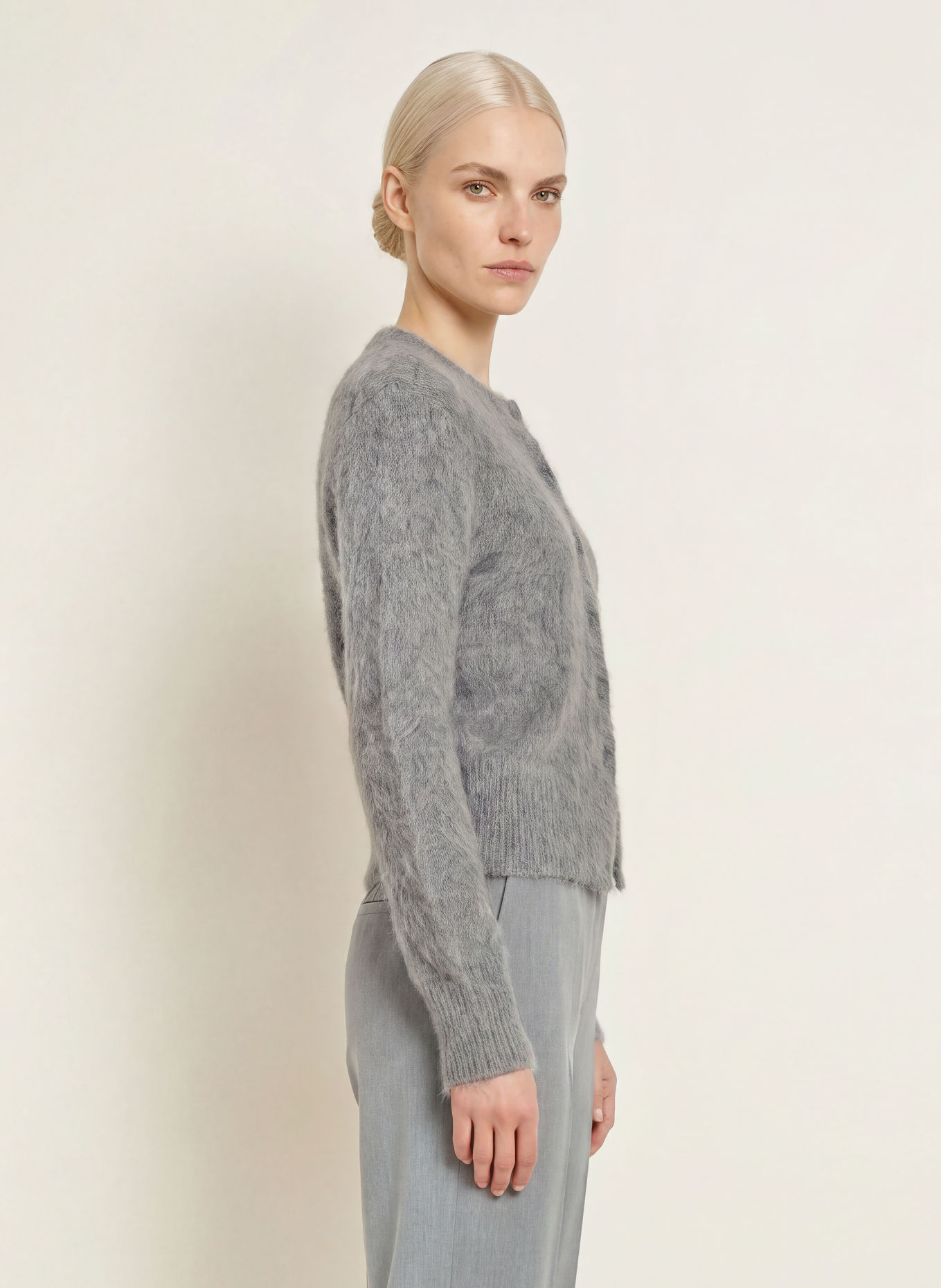 someday Strickjacke TULINDA mit Alpaka: GRAU