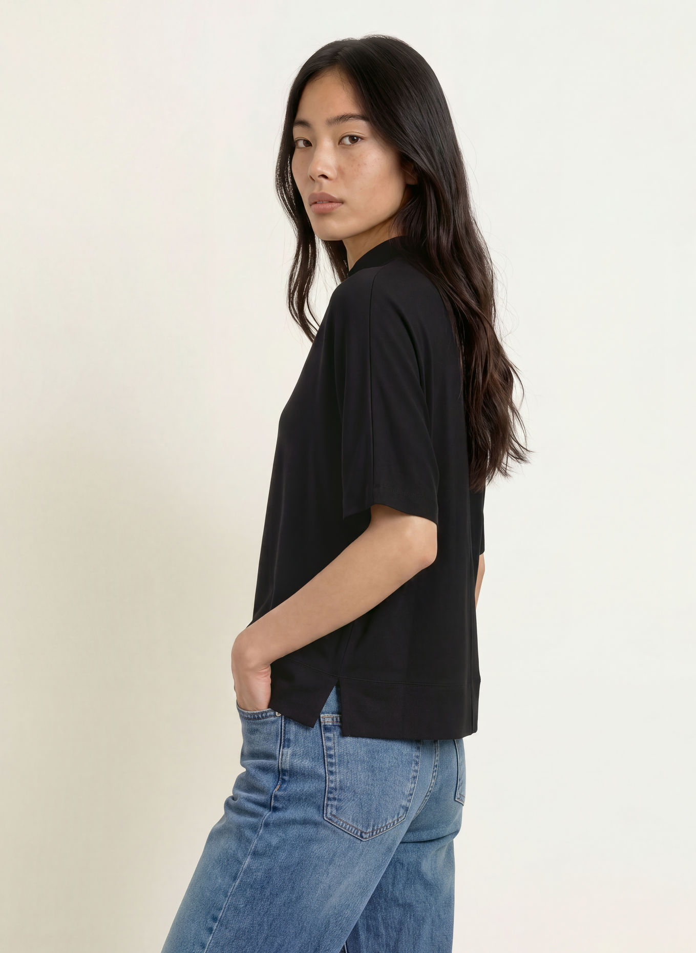 OPUS T-Shirt SINSE: SCHWARZ