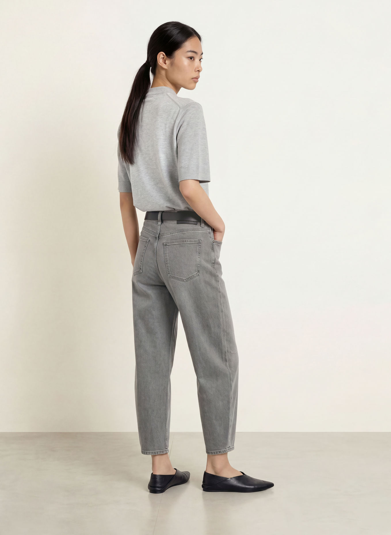 OPUS Gebreid shirt PIMSI: GRIJS