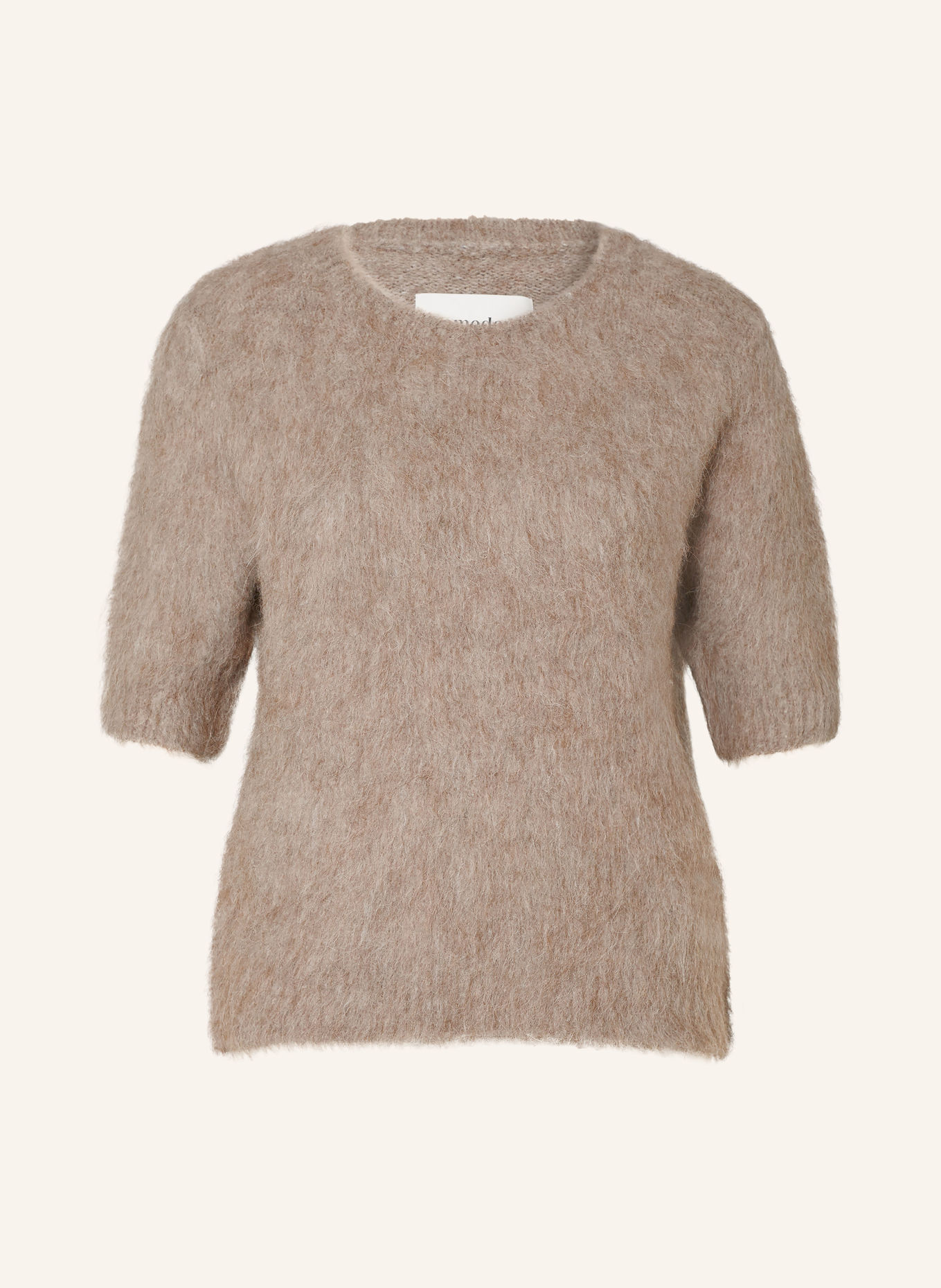 someday Gebreid shirt TIRINA met alpaca: TAUPE