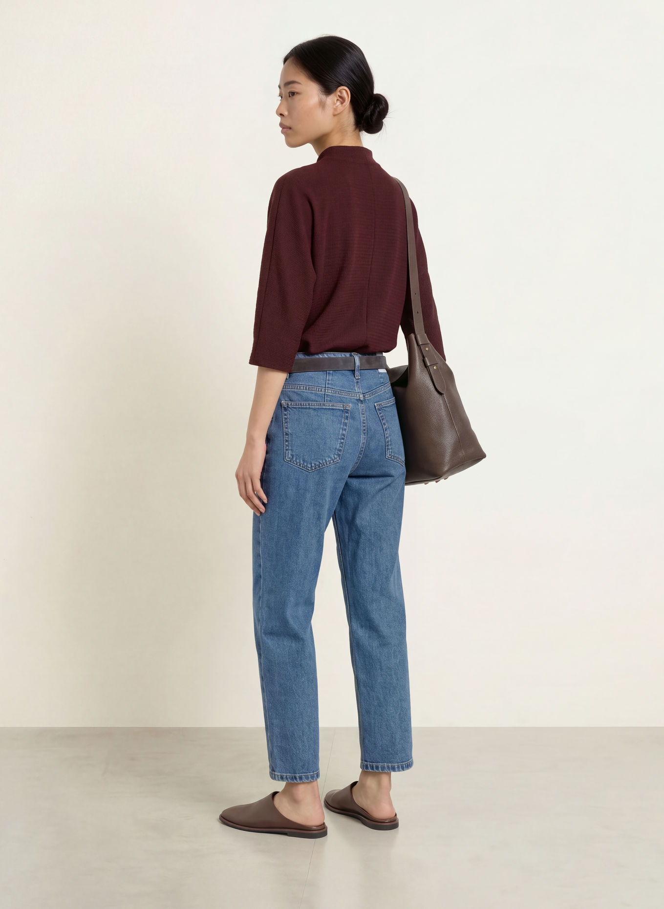 OPUS SICONI Shirt blouse with 3/4-Length Sleeves: DARK RED