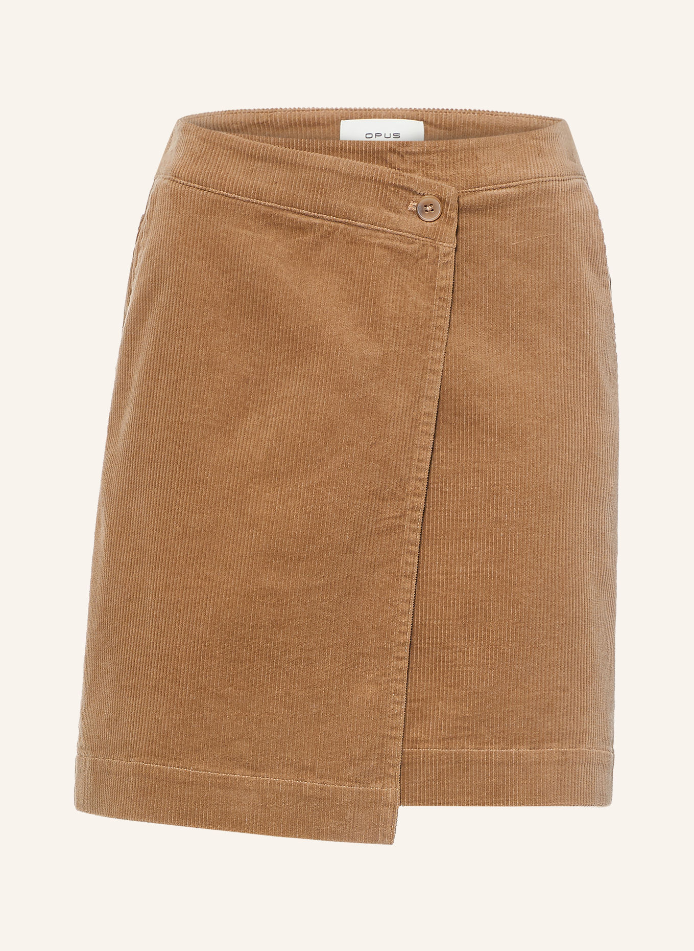 OPUS Jupe portefeuille REALBA en velours côtelé: BEIGE