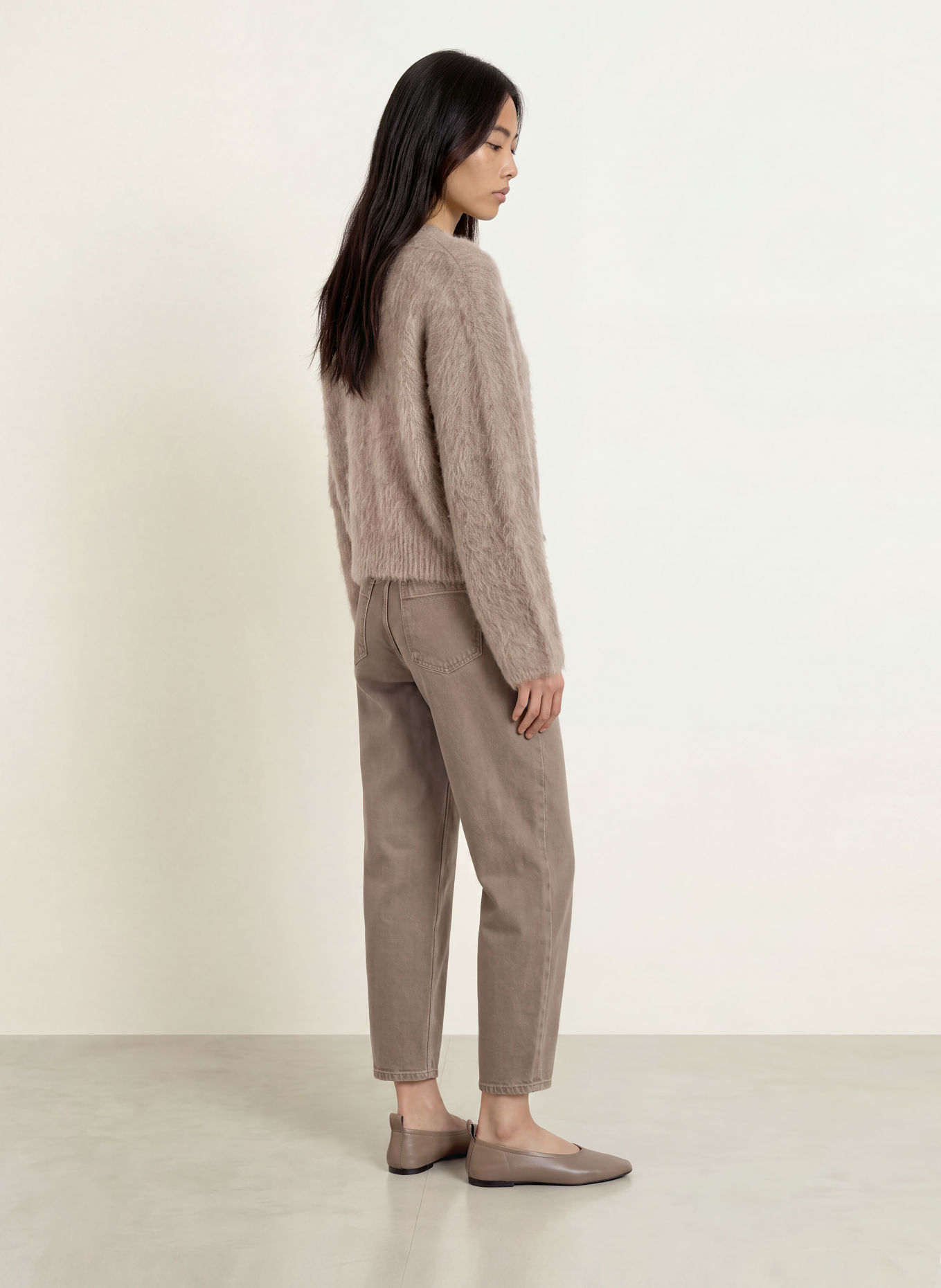 someday Vest TANZINA met alpaca: TAUPE
