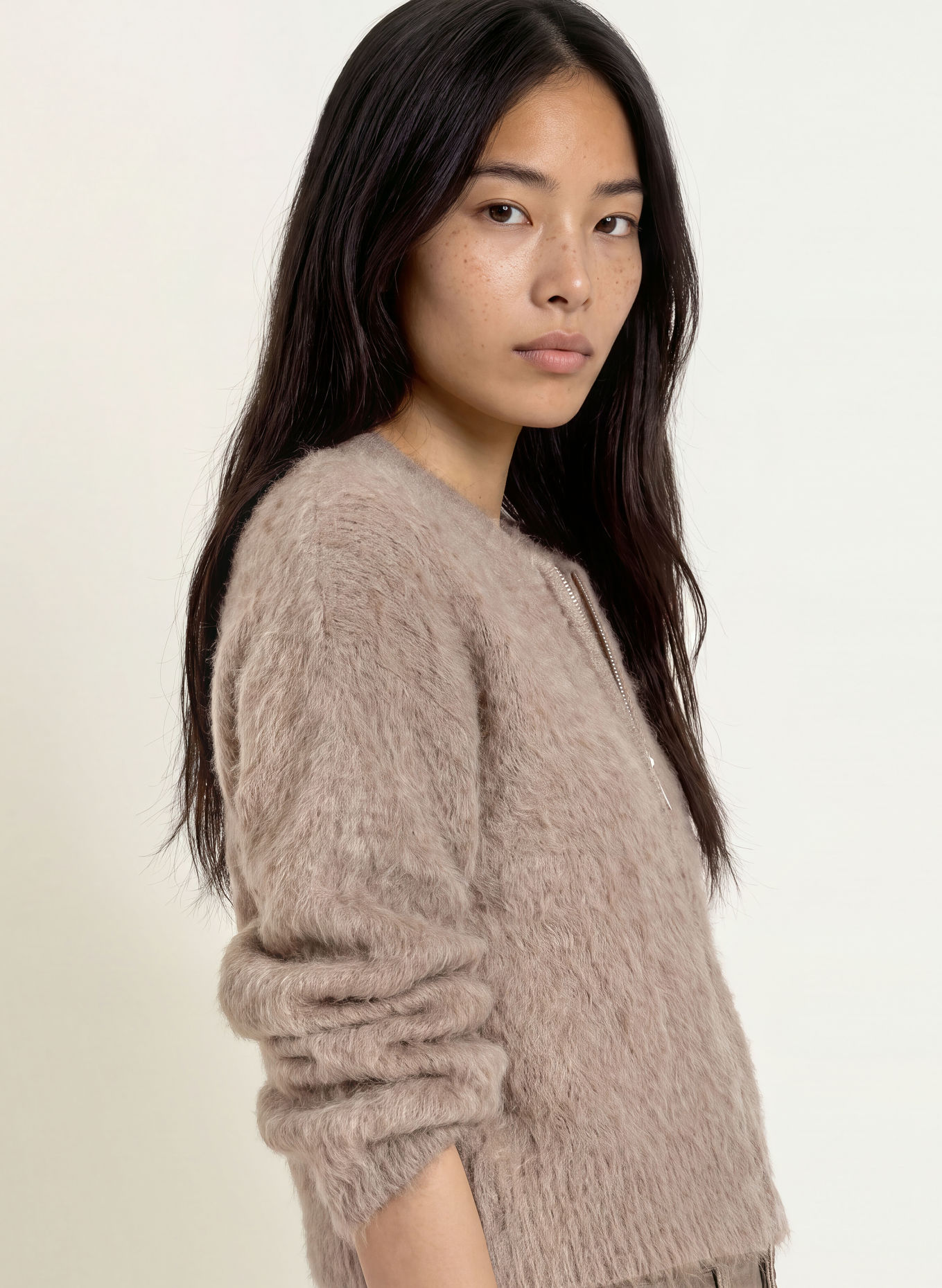 someday Vest TANZINA met alpaca: TAUPE