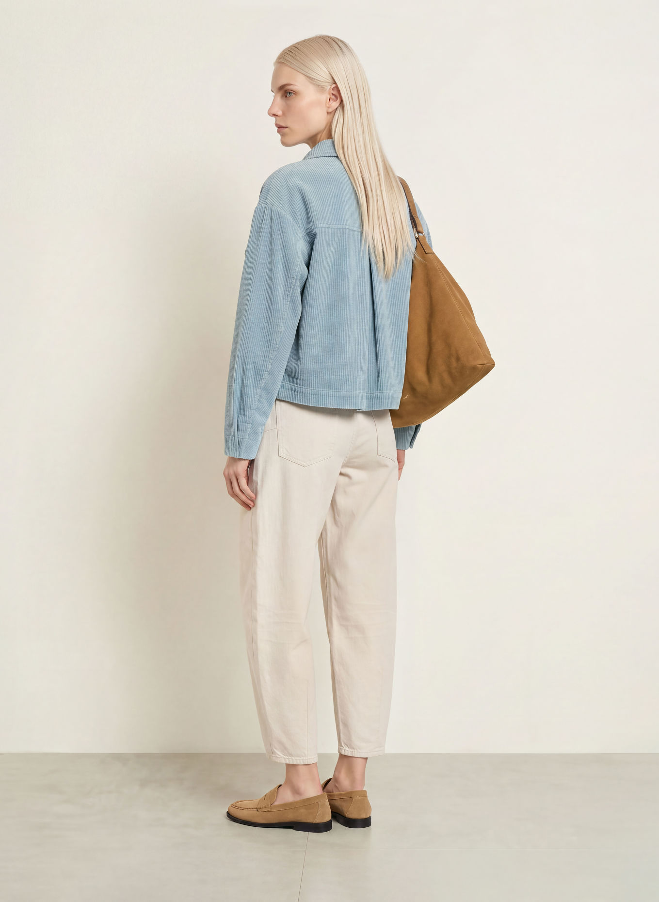 OPUS Corduroy Overshirt HANNJA: BLUE GRAY