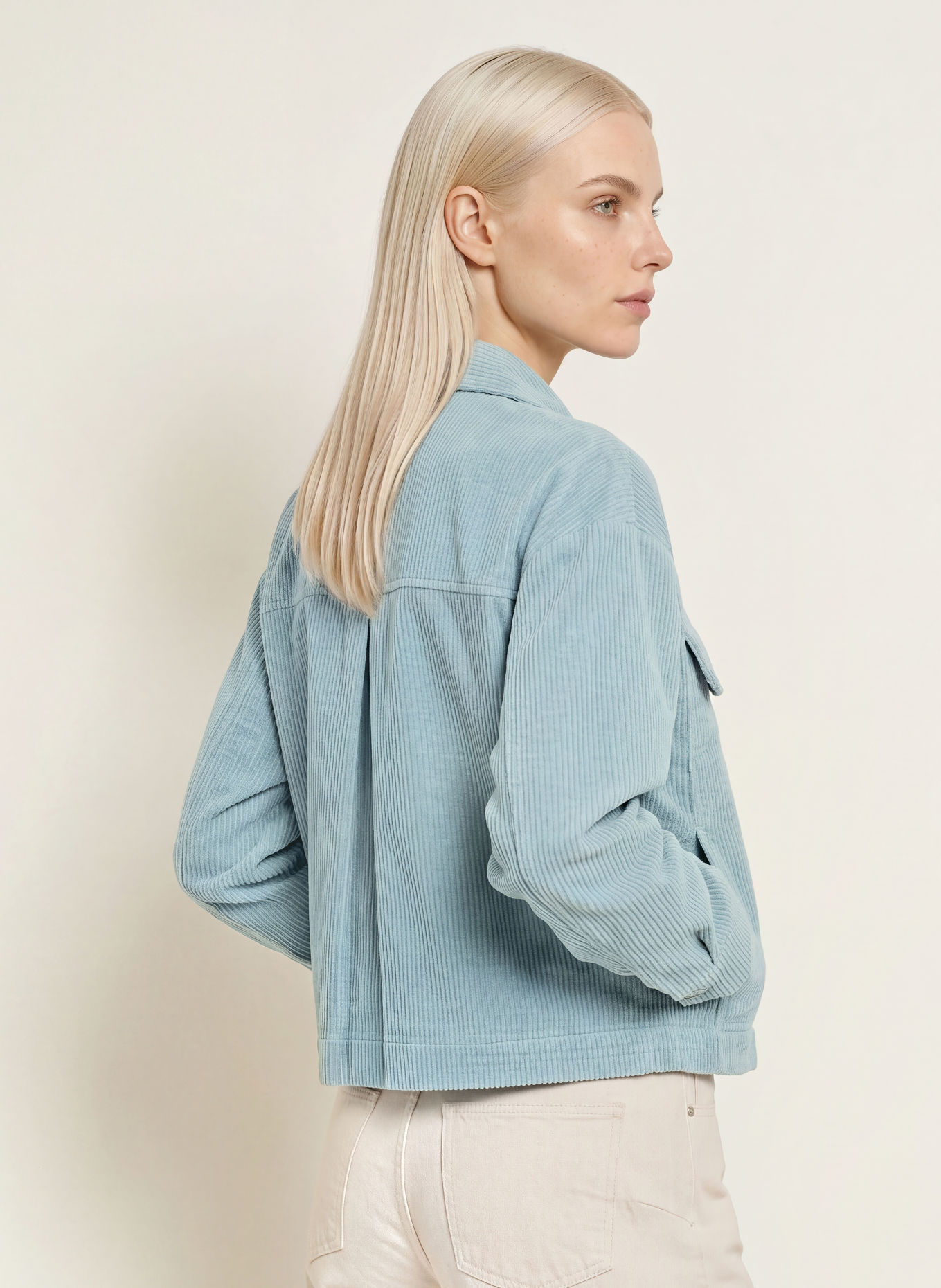 OPUS Corduroy Overshirt HANNJA: BLUE GRAY