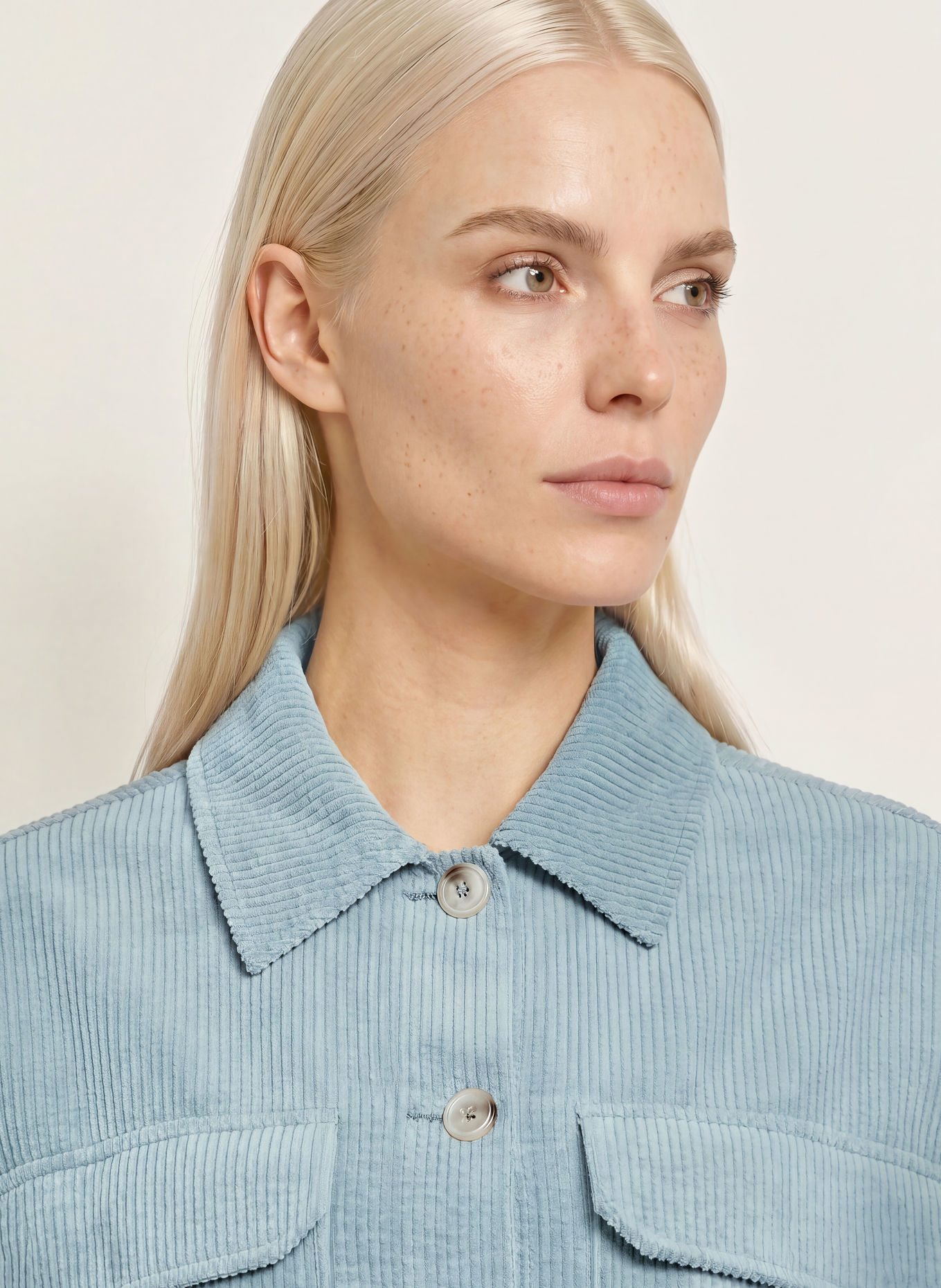 OPUS Corduroy Overshirt HANNJA: BLUE GRAY