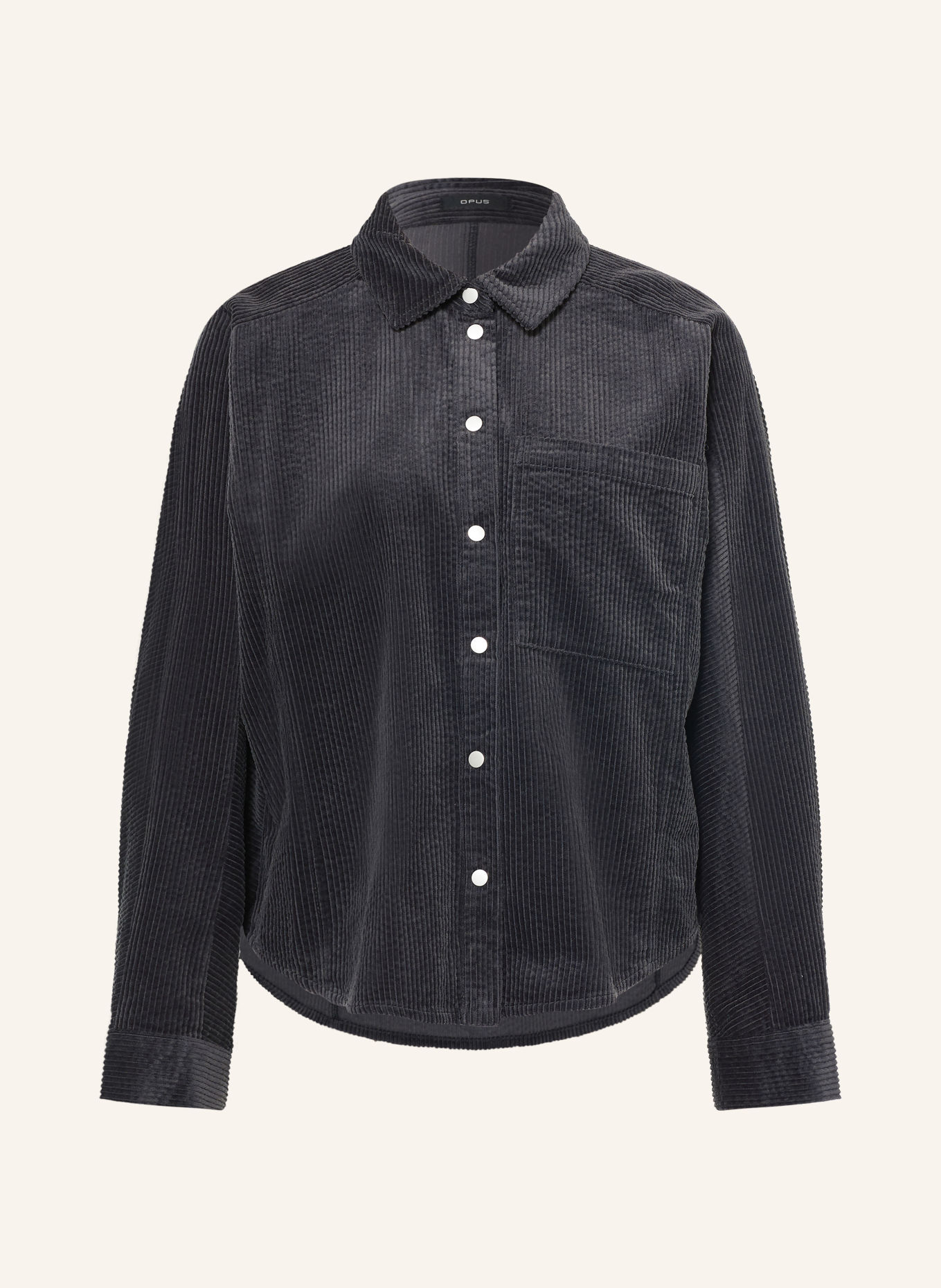 OPUS FRENCA corduroy shirt blouse: DARK GRAY