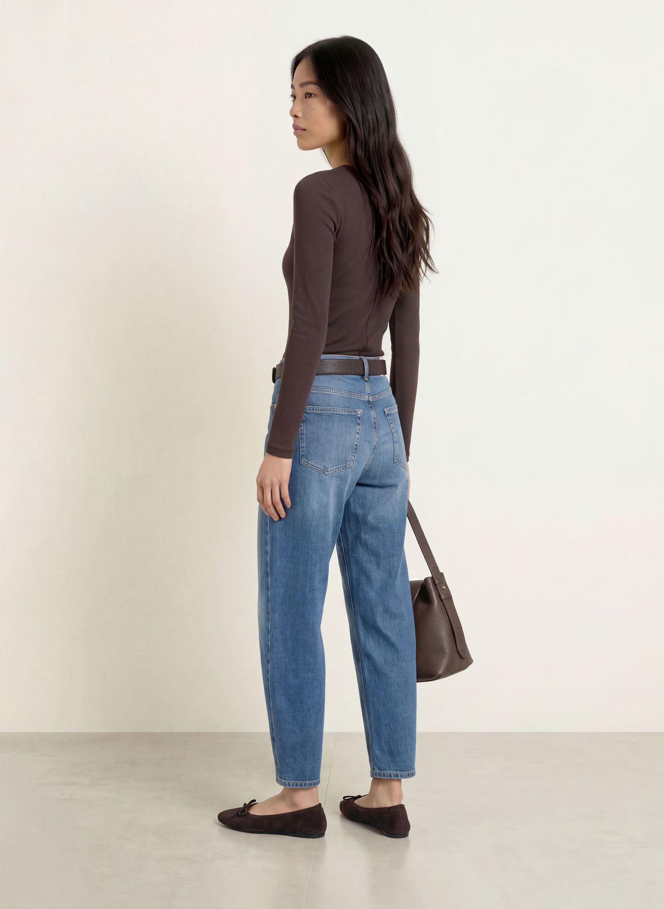 OPUS Longsleeve SADALIE: DUNKELBRAUN