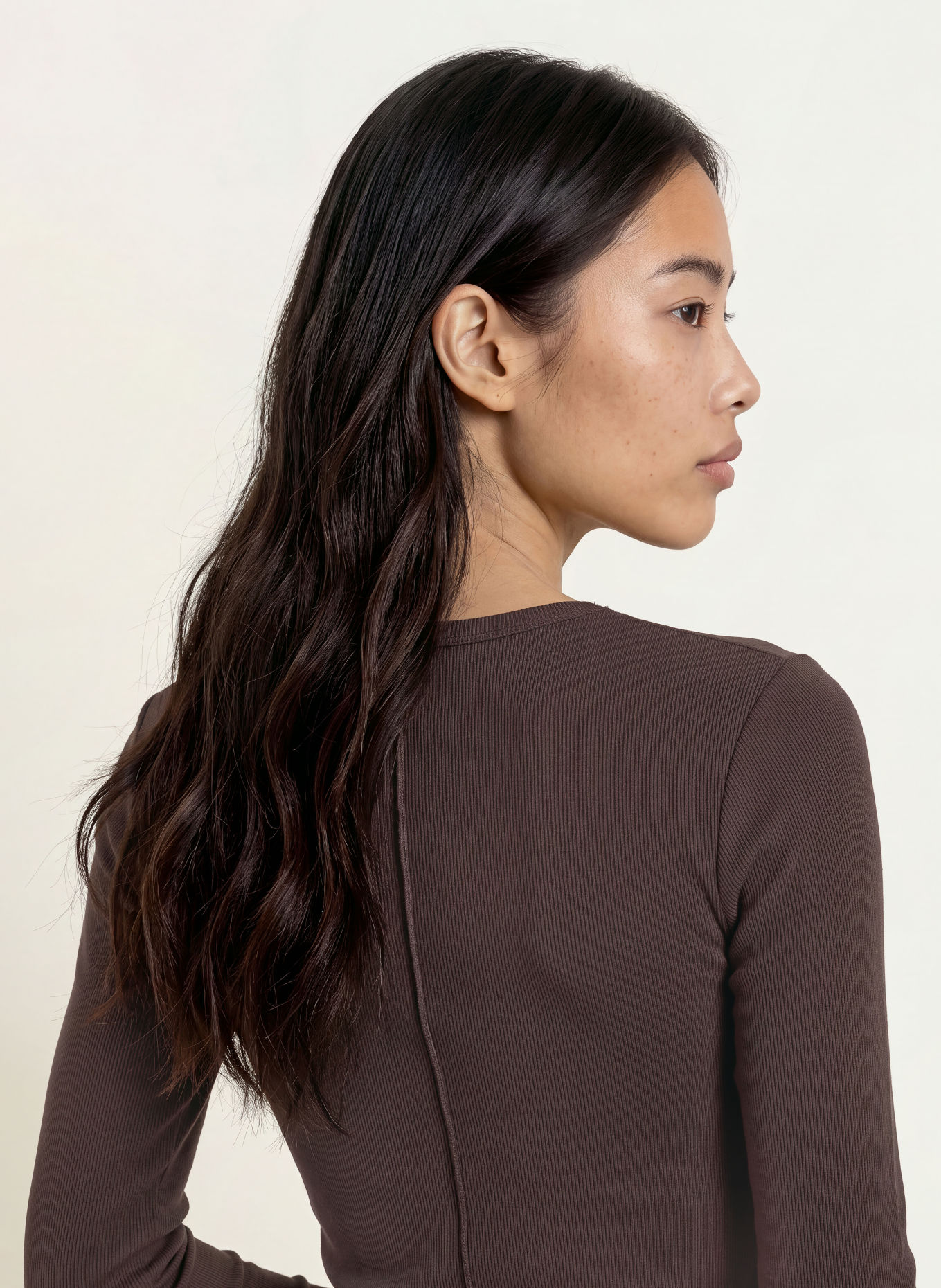 OPUS Longsleeve SADALIE: DUNKELBRAUN