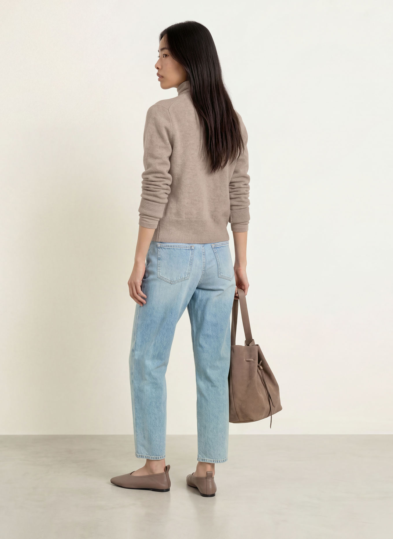 someday TELORA Cashmere Cardigan: TAUPE