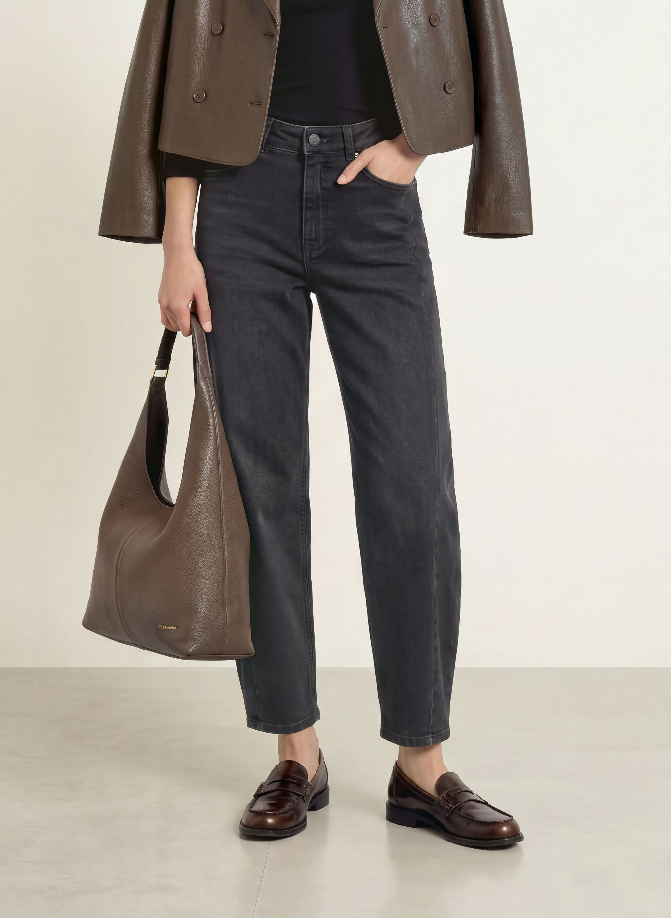 someday Barrel Jeans CAIA: 80013 raven black