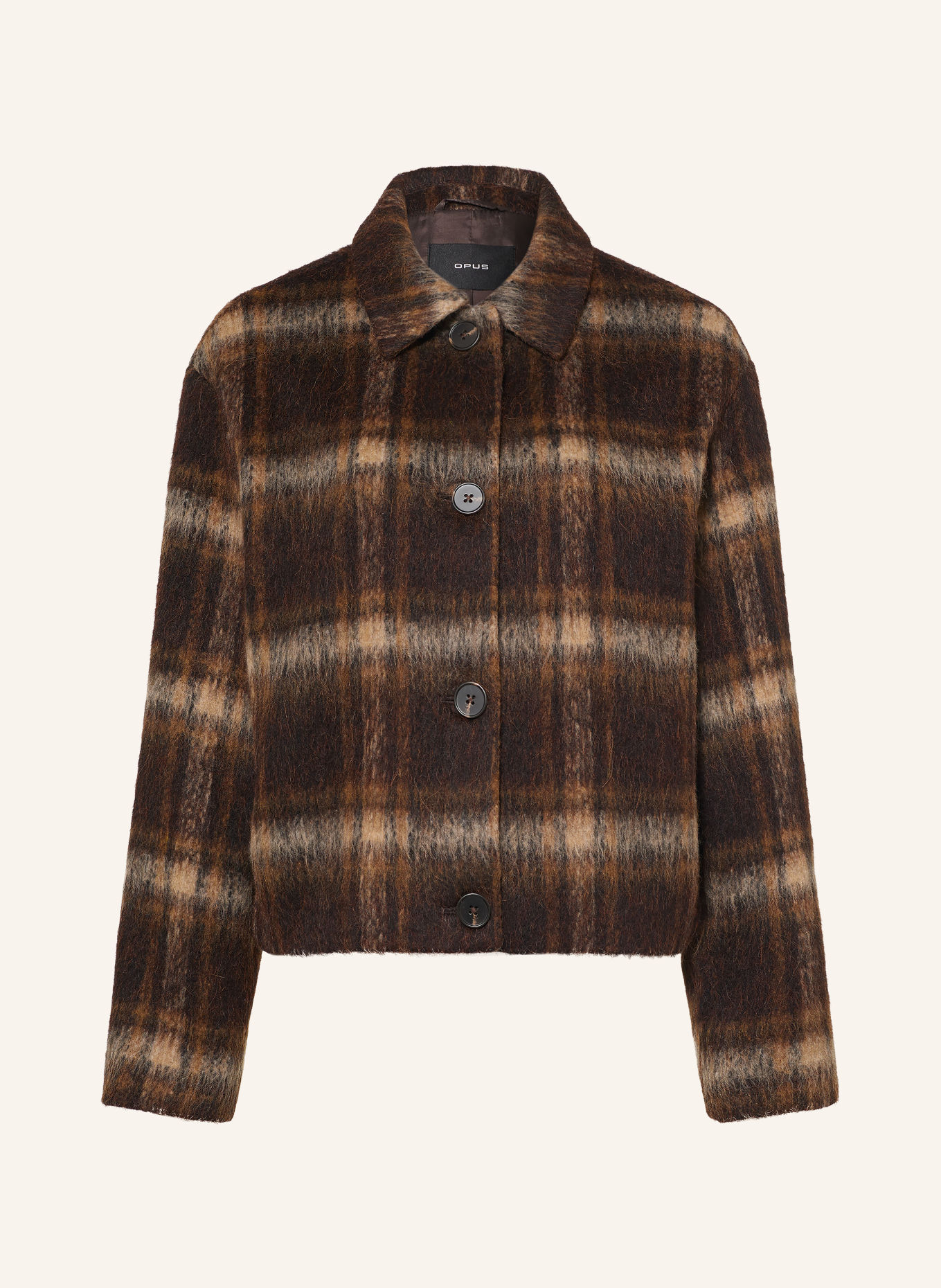 OPUS Kastenjacke HAKARO: DUNKELBRAUN / CAMEL / BRAUN