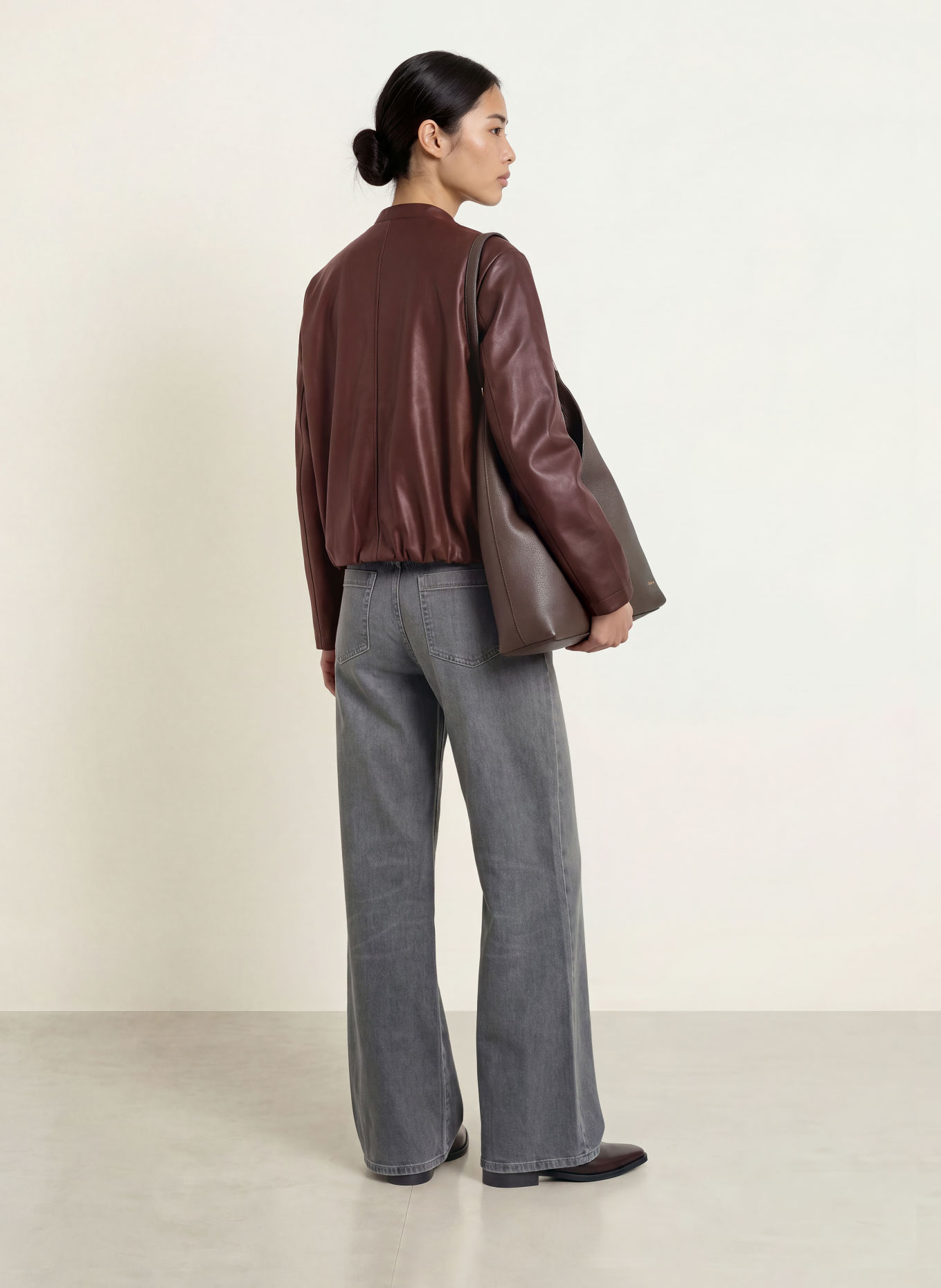 someday Blouson NAIRI in leerlook: MARRON FONCÉ