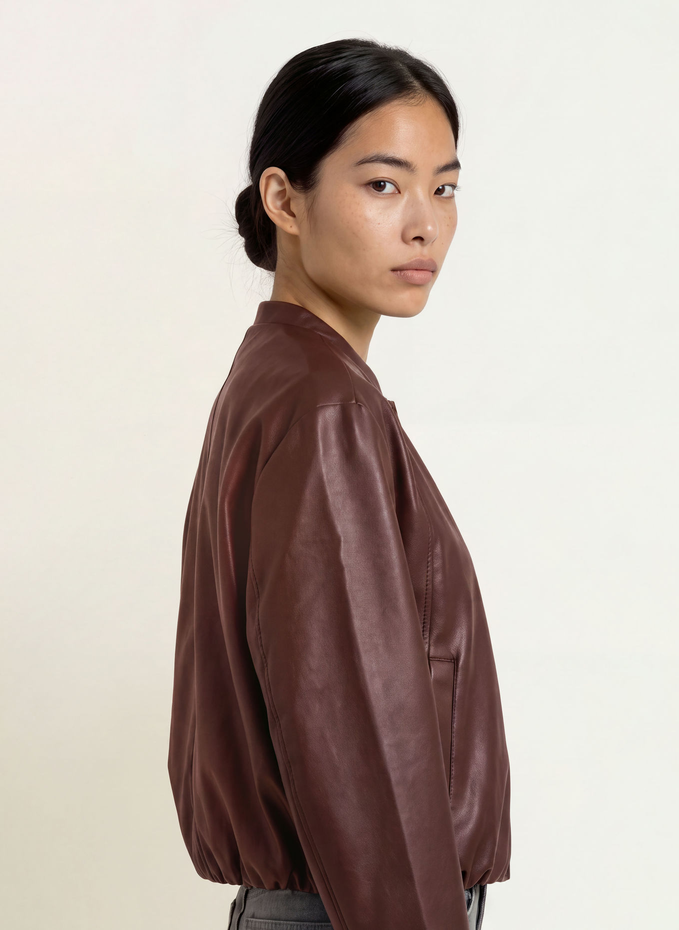 someday Blouson NAIRI in leerlook: MARRON FONCÉ