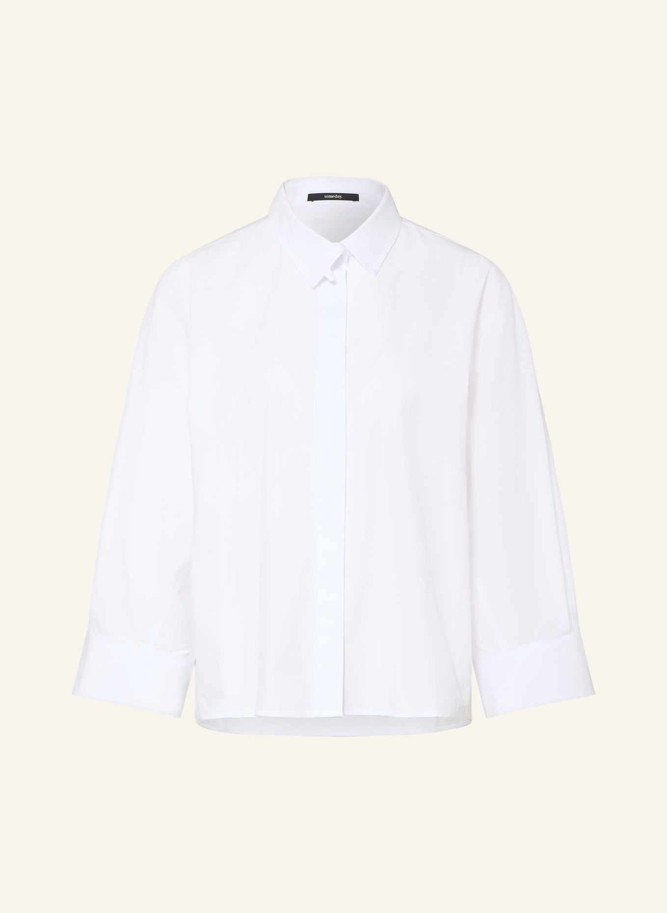 someday ZELMA Shirt blouse with 3/4-Sleeve: WHITE
