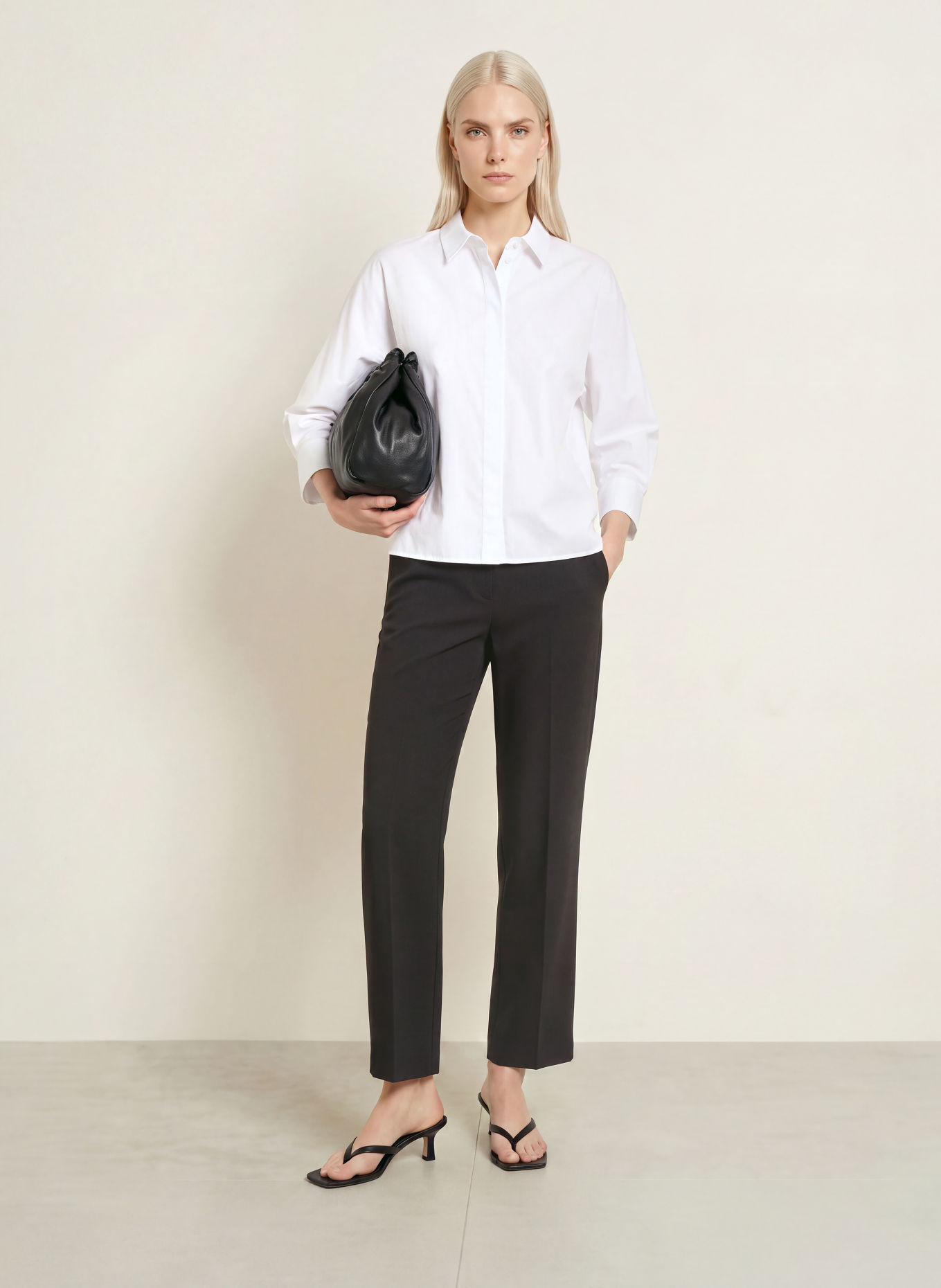 someday ZELMA Shirt blouse with 3/4-Sleeve: WHITE