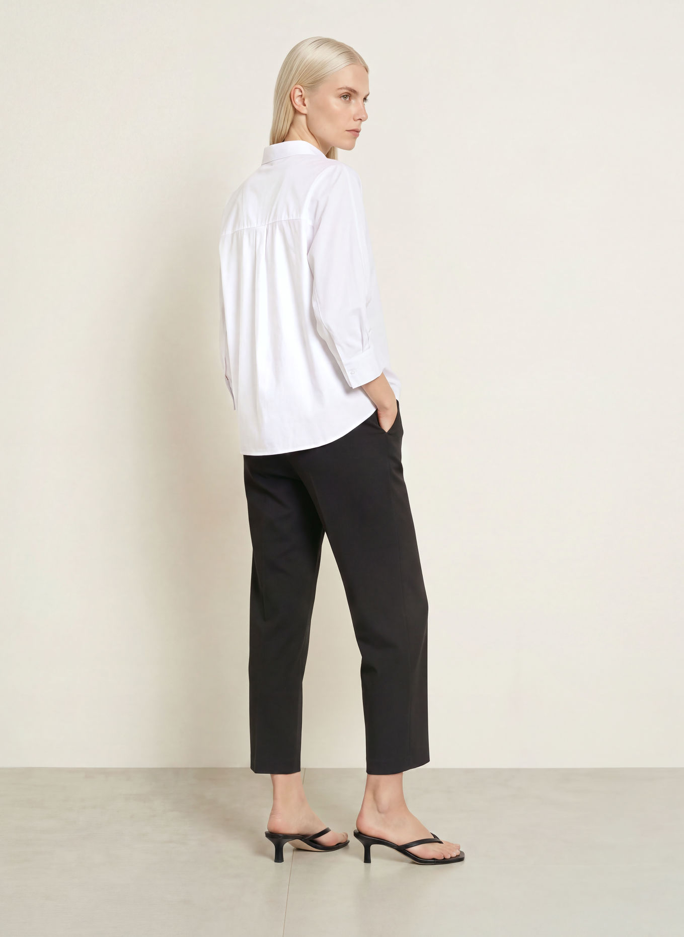 someday ZELMA Shirt blouse with 3/4-Sleeve: WHITE
