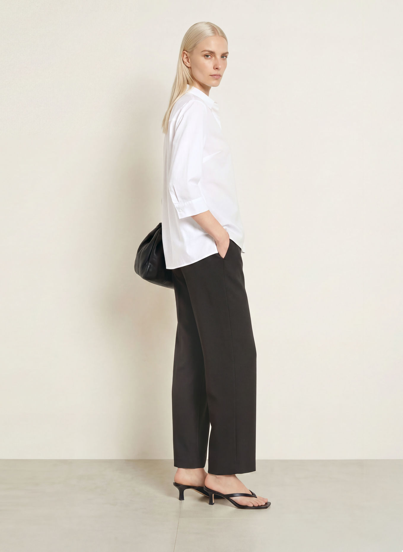 someday ZELMA Shirt blouse with 3/4-Sleeve: WHITE