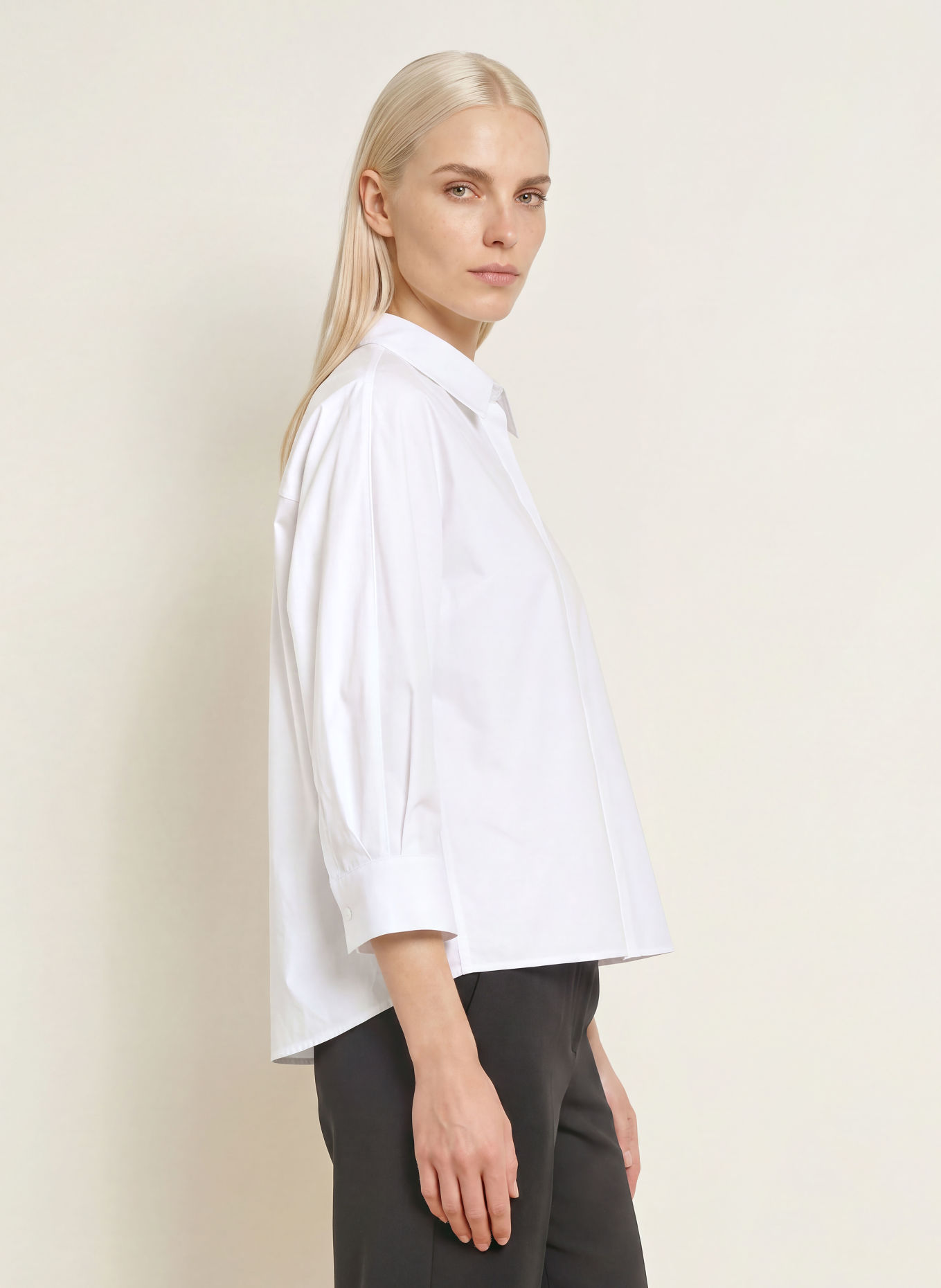 someday ZELMA Shirt blouse with 3/4-Sleeve: WHITE