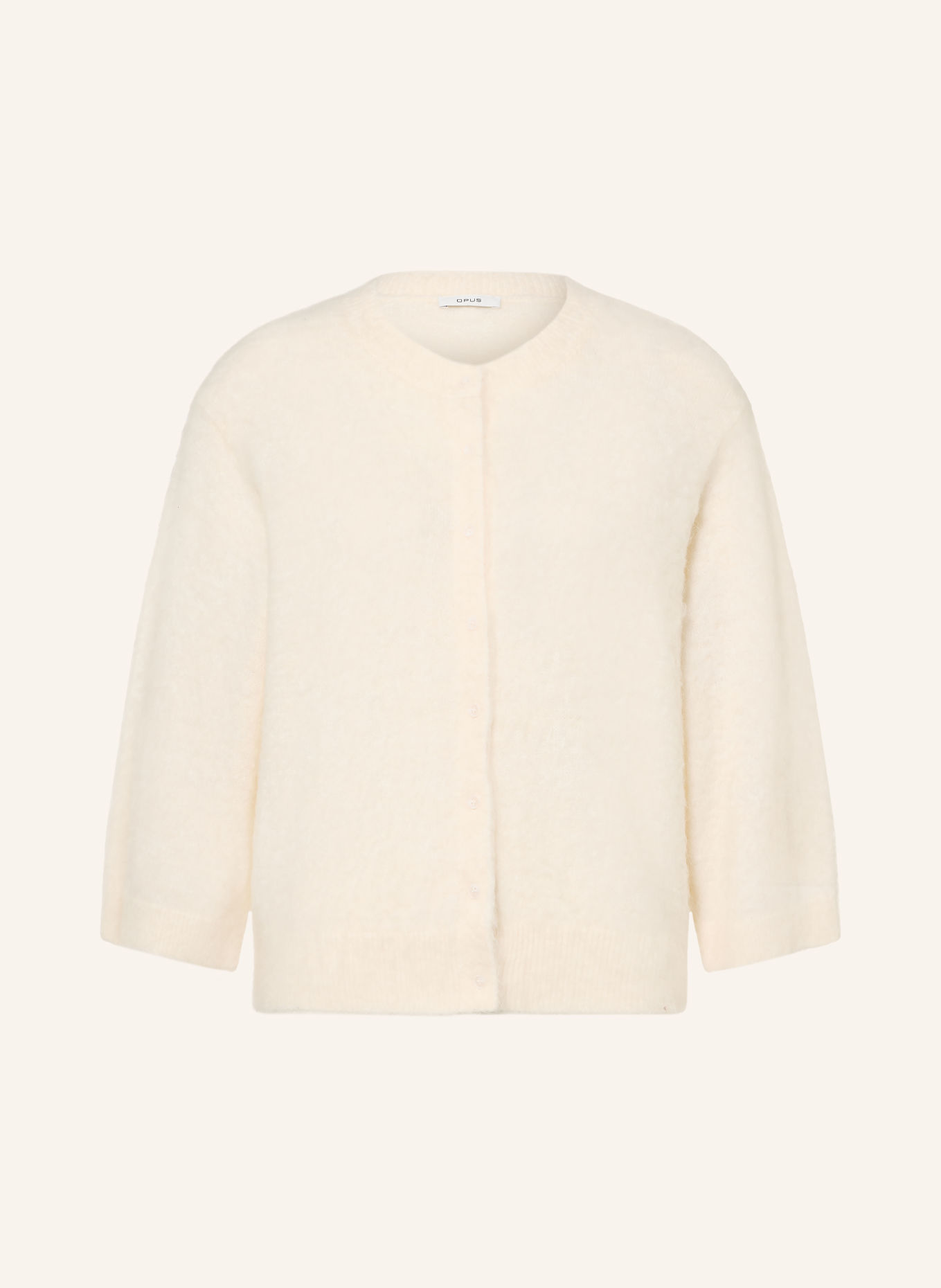 OPUS Strickjacke DISILLE mit 3/4-Arm: CREME