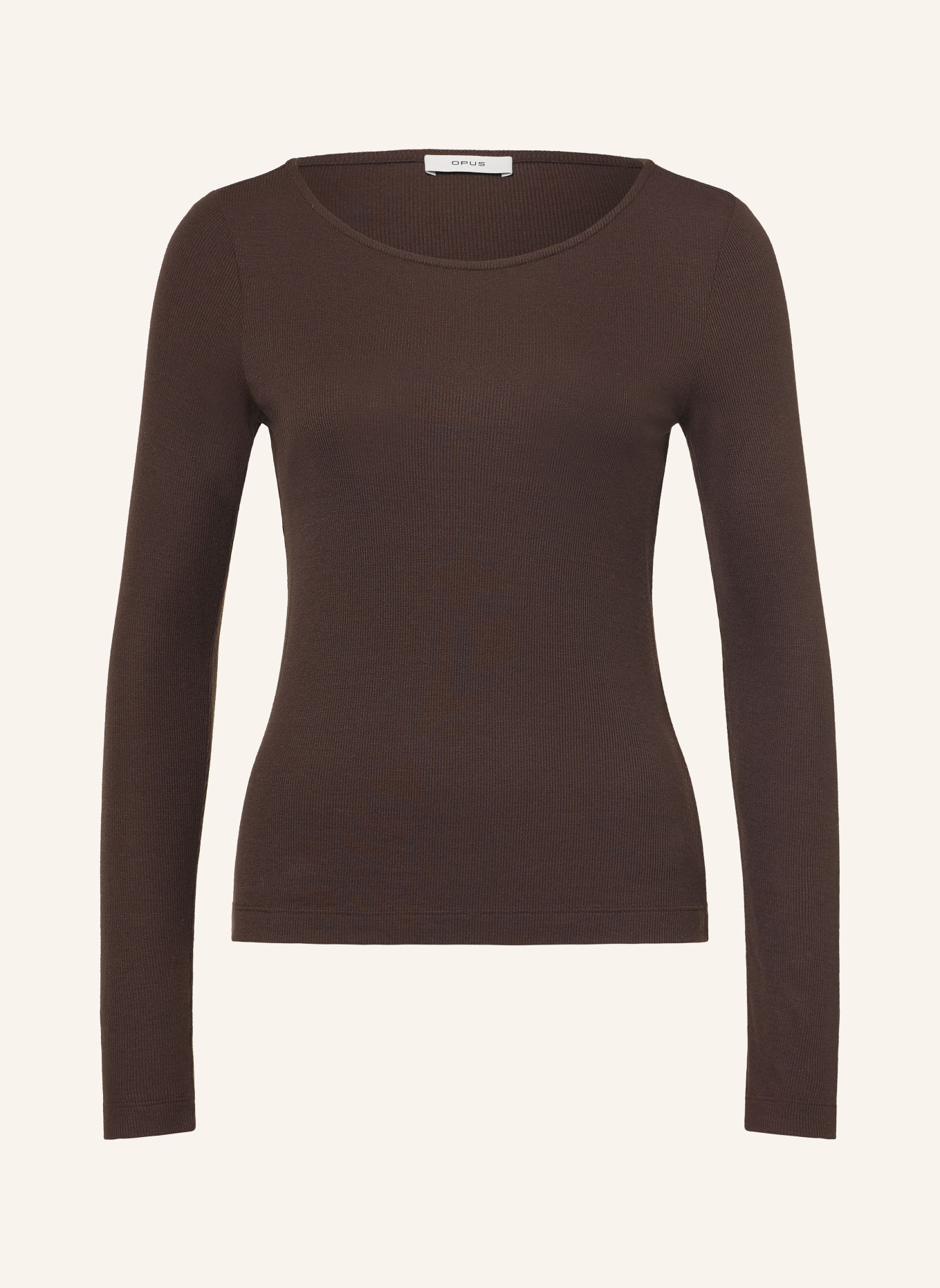 OPUS Longsleeve SMALLO: DUNKELBRAUN