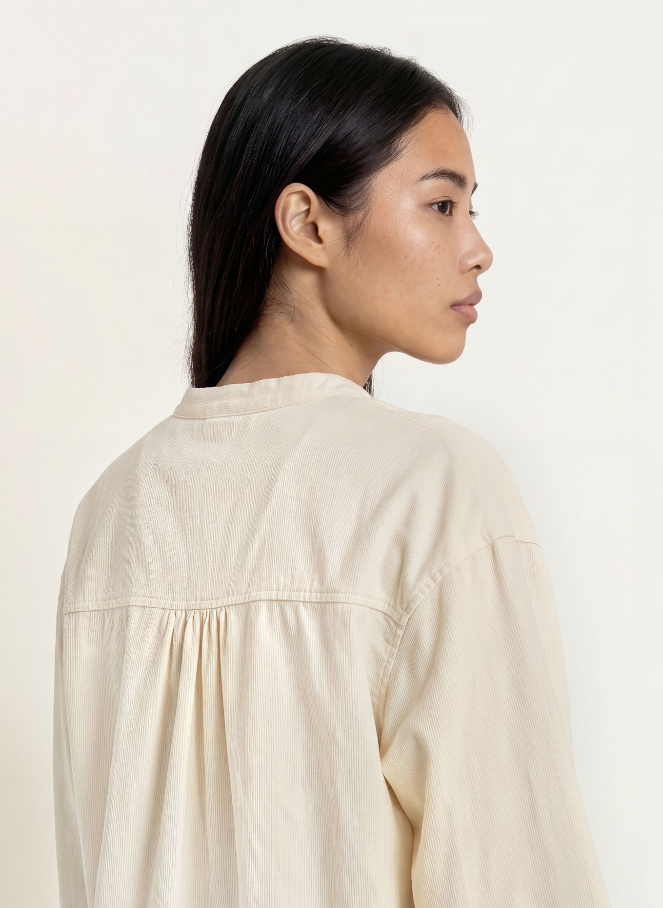 OPUS FLANDO Corduroy Shirt blouse: CREAM