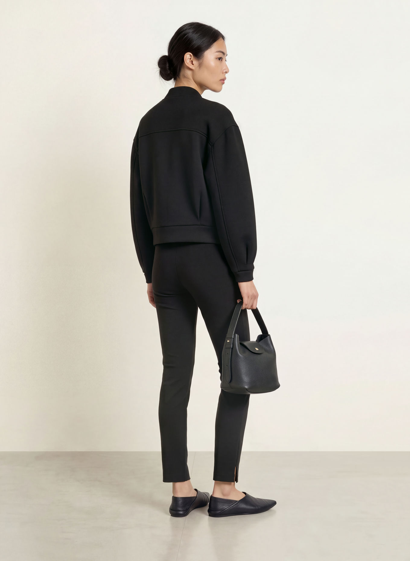 OPUS ELVINA Wide-leg trousers: BLACK