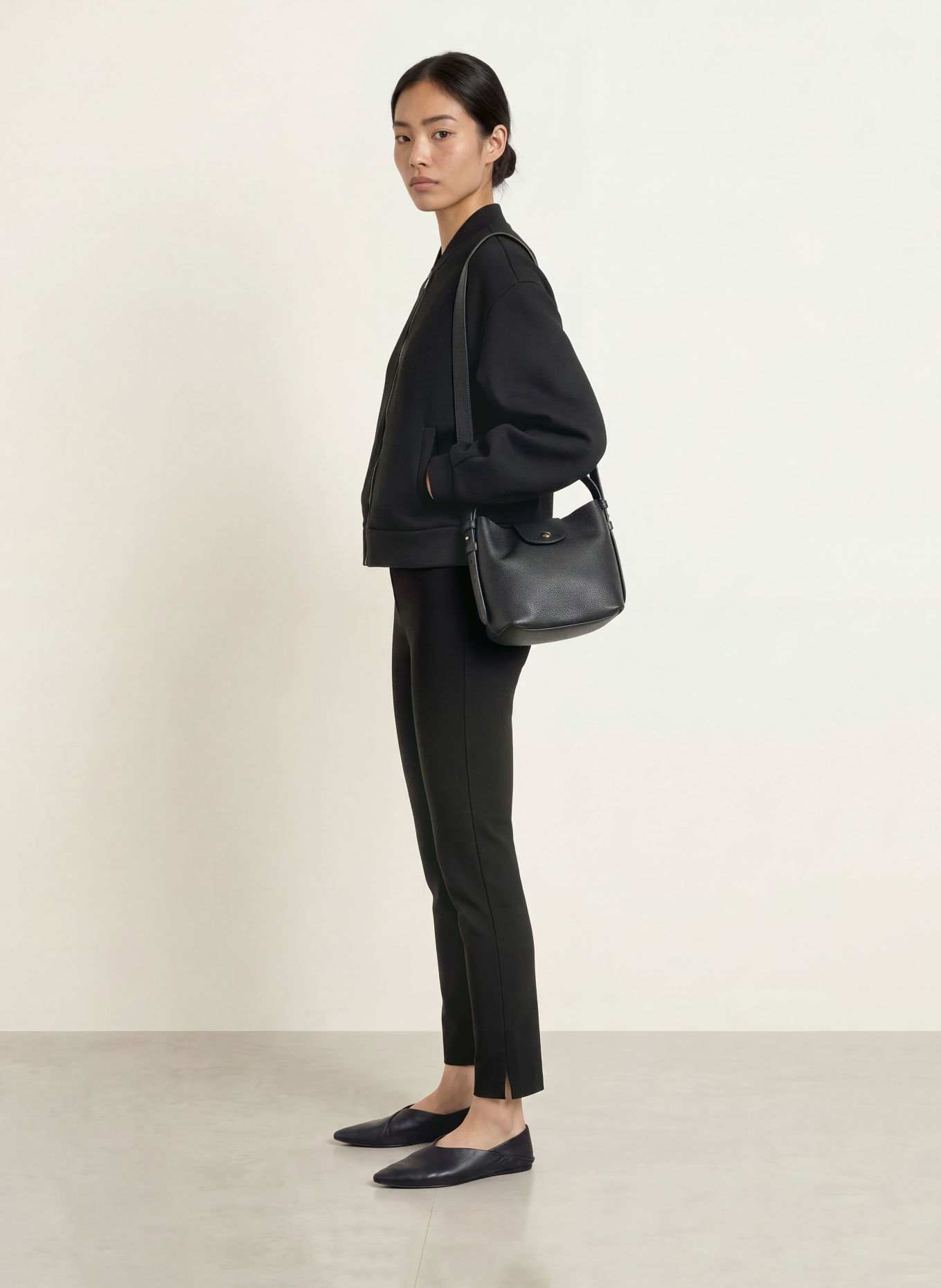 OPUS ELVINA Wide-leg trousers: BLACK