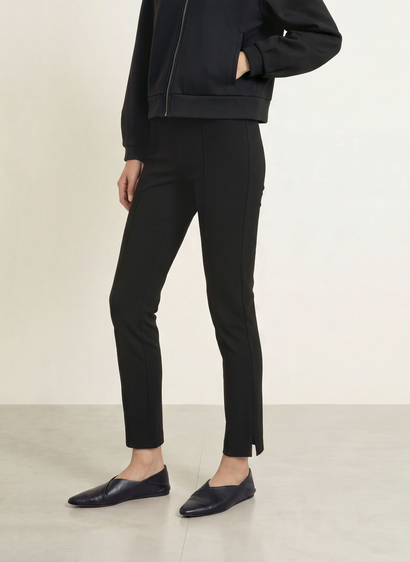 OPUS ELVINA Wide-leg trousers: BLACK