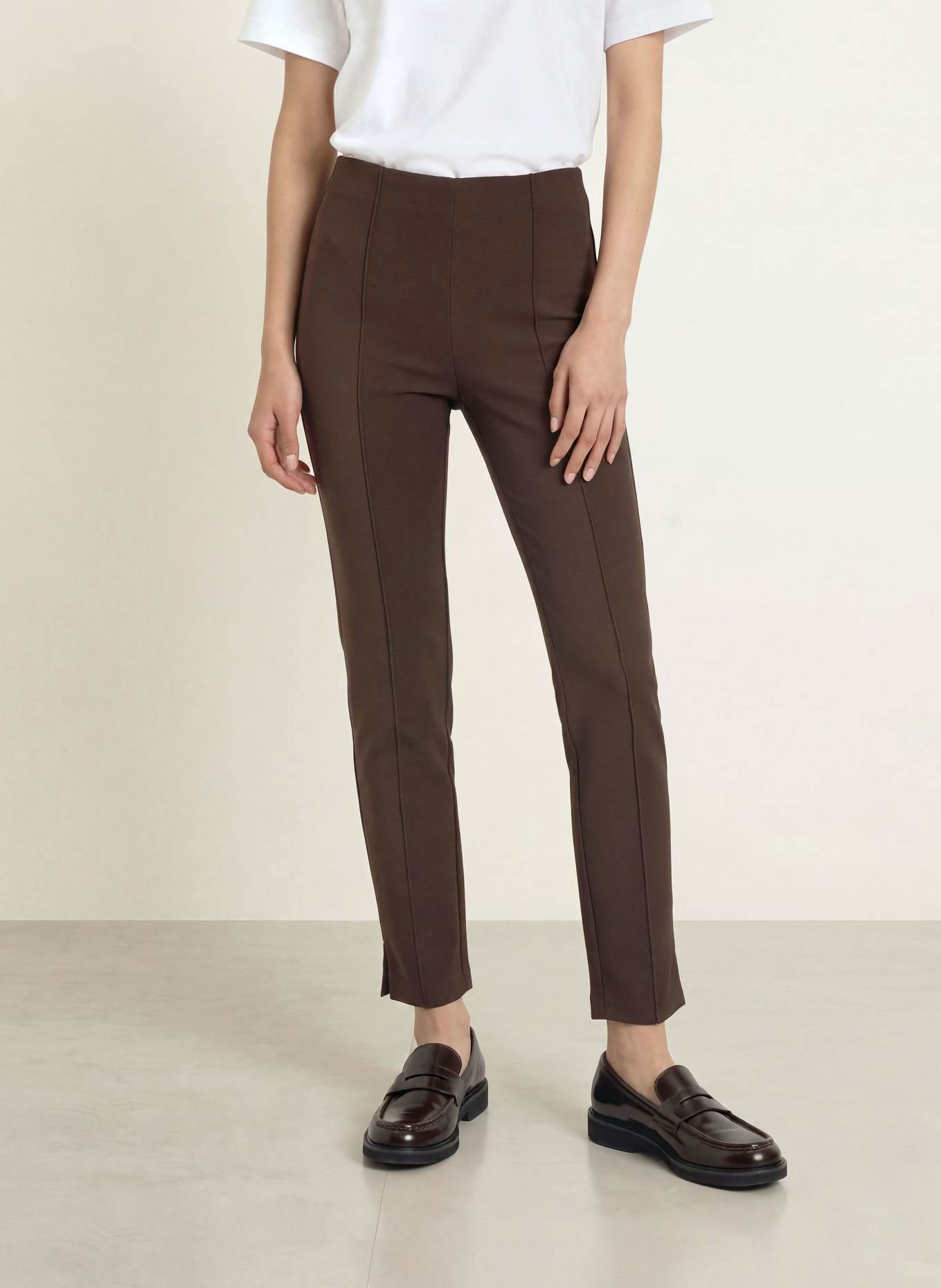 OPUS Marlenehose ELVINA: DUNKELBRAUN