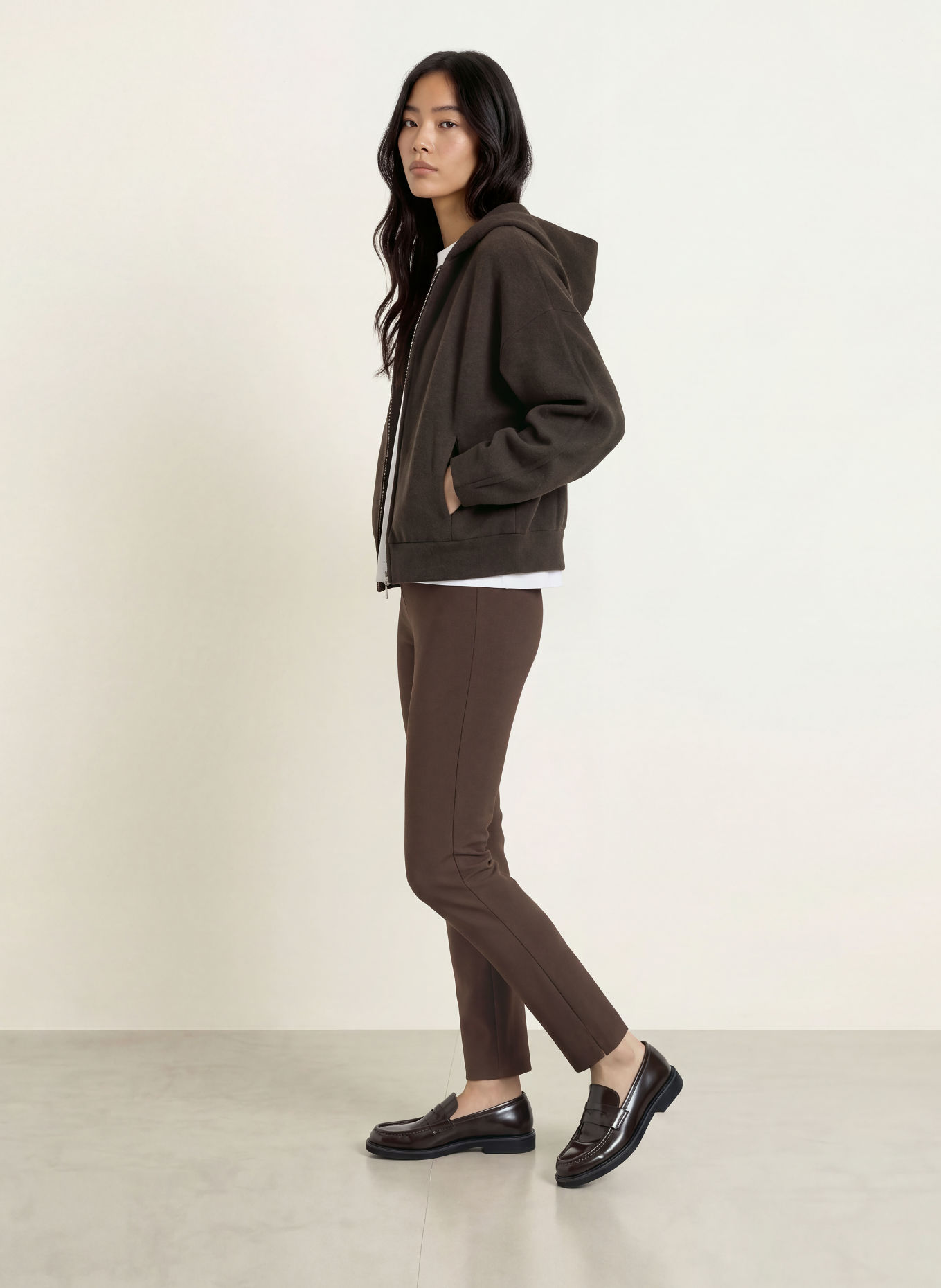 OPUS Marlenehose ELVINA: DUNKELBRAUN