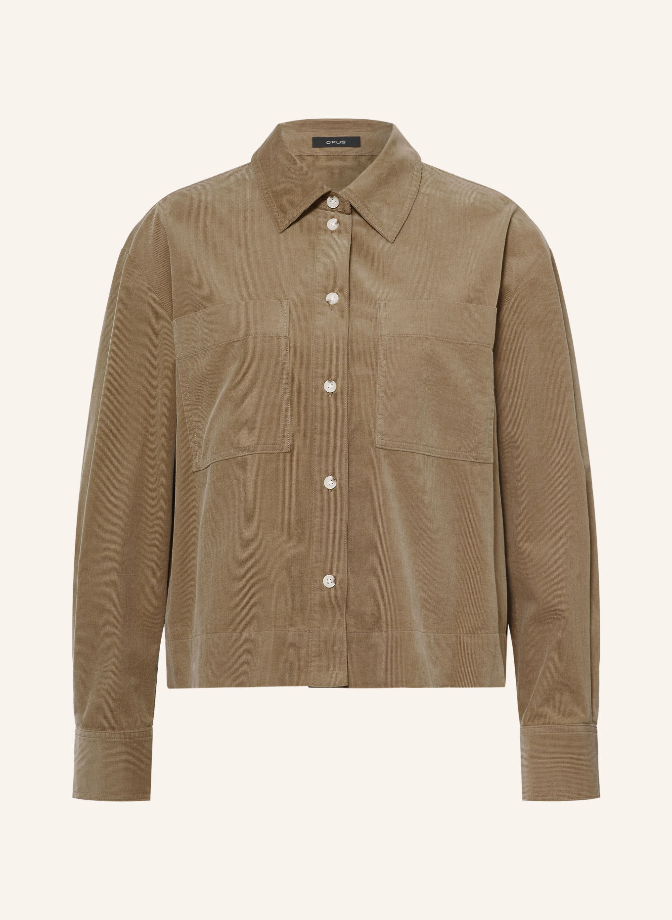 OPUS FRONNA corduroy shirt blouse: BEIGE