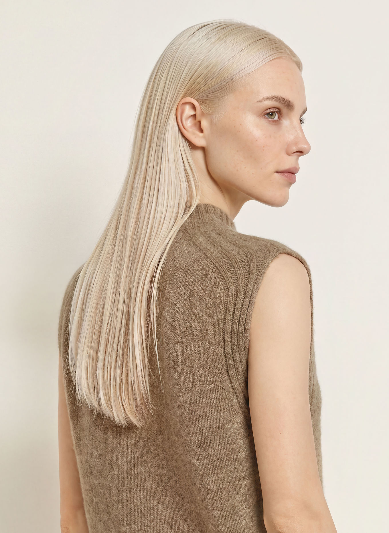 OPUS Pull sans manches PIRELLA: BEIGE