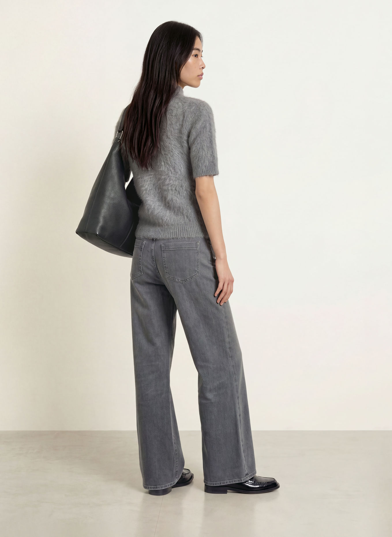 someday TUOMINA Knit shirt with Alpaca: GRAY