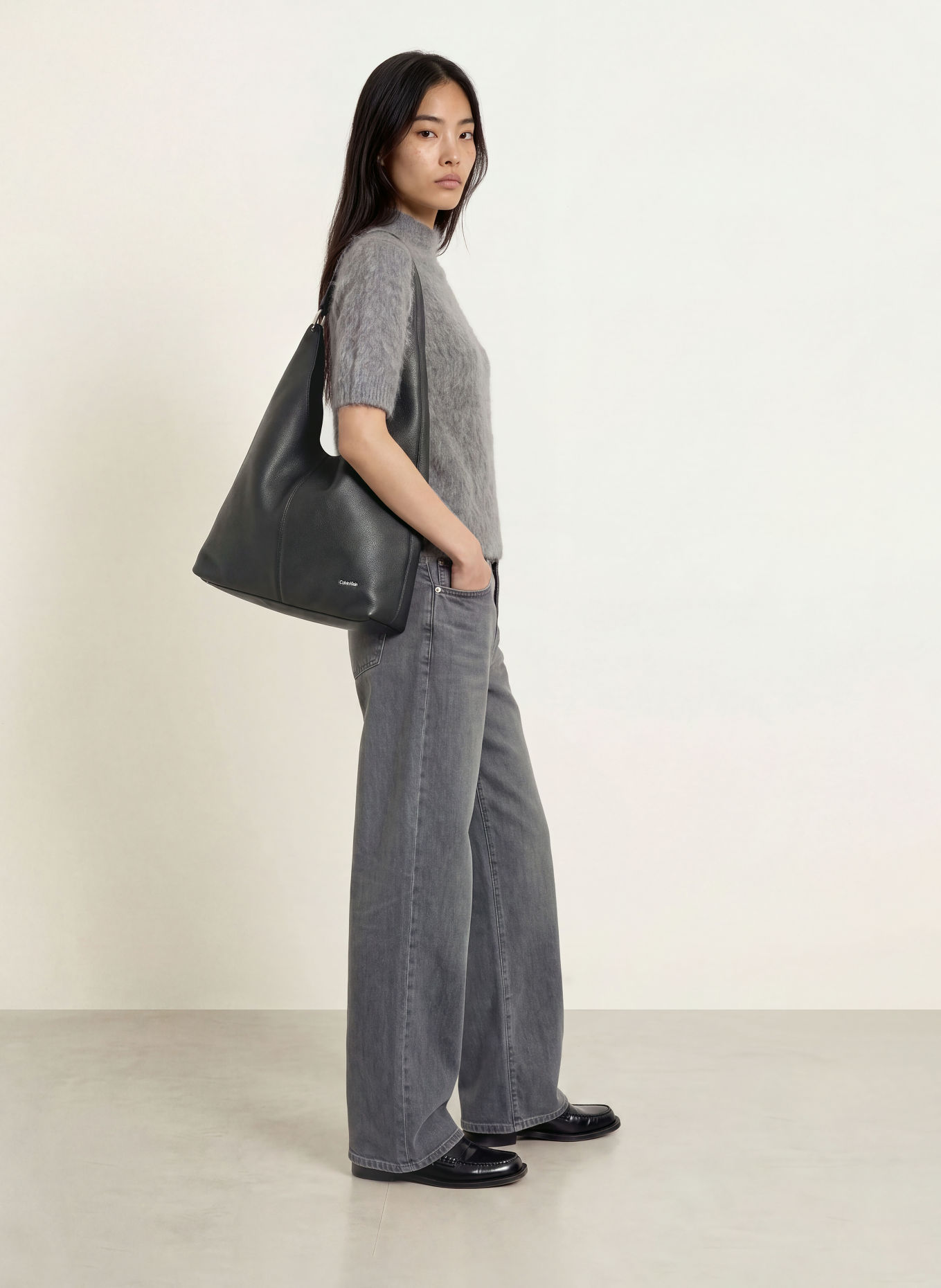 someday TUOMINA Knit shirt with Alpaca: GRAY
